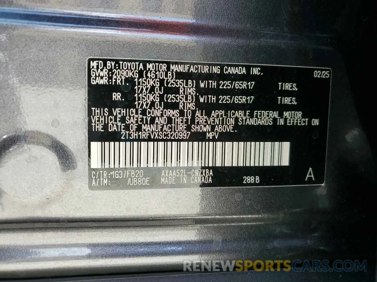 15 Photograph of a damaged car 2T3H1RFVXSC320997 TOYOTA RAV4 2025