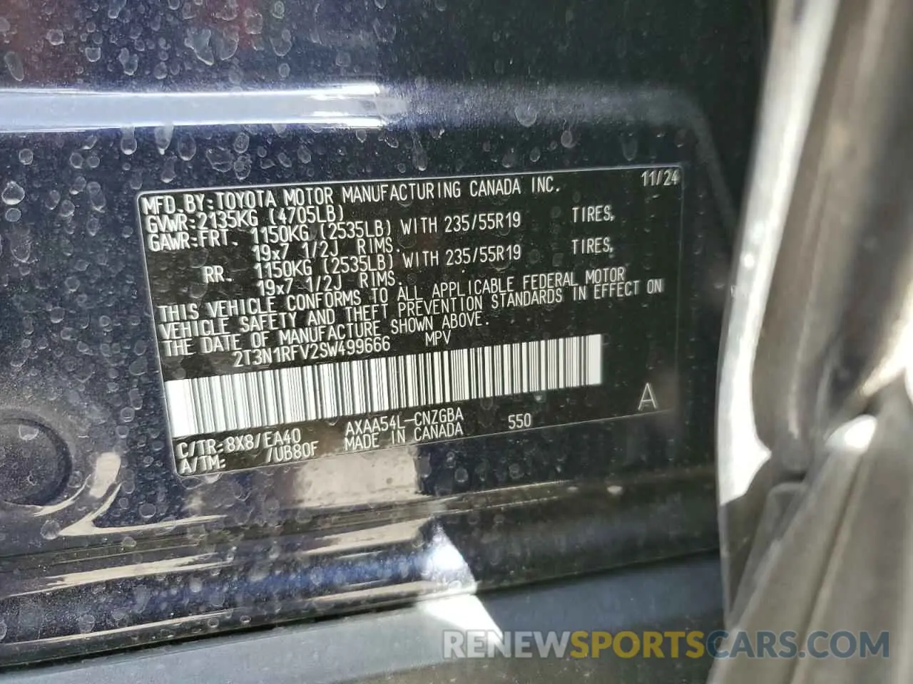 14 Photograph of a damaged car 2T3N1RFV2SW499666 TOYOTA RAV4 2025