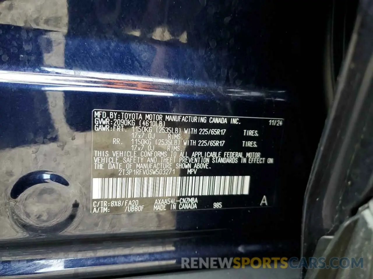 15 Photograph of a damaged car 2T3P1RFV0SW503271 TOYOTA RAV4 2025