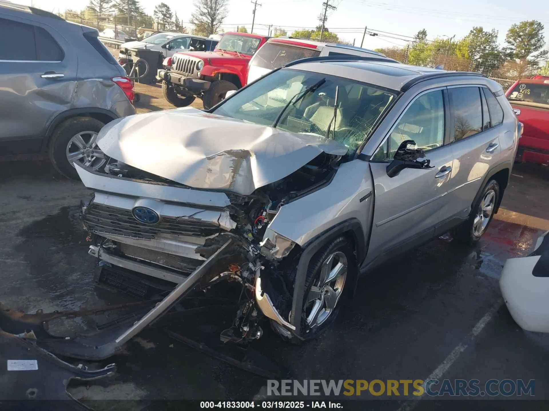 2 Photograph of a damaged car 2T3DWRFV1KW022420 TOYOTA RAV4 HYBRID 2019