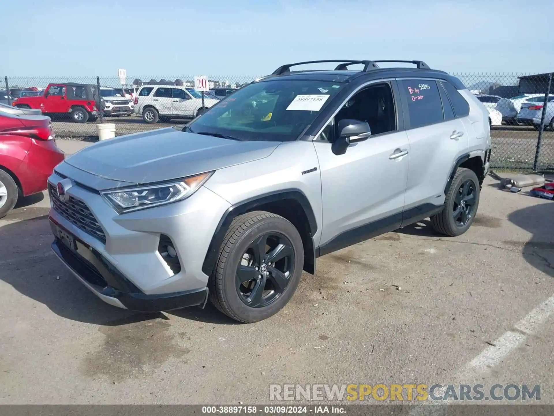 2 Photograph of a damaged car JTMEWRFV5KJ026912 TOYOTA RAV4 HYBRID 2019