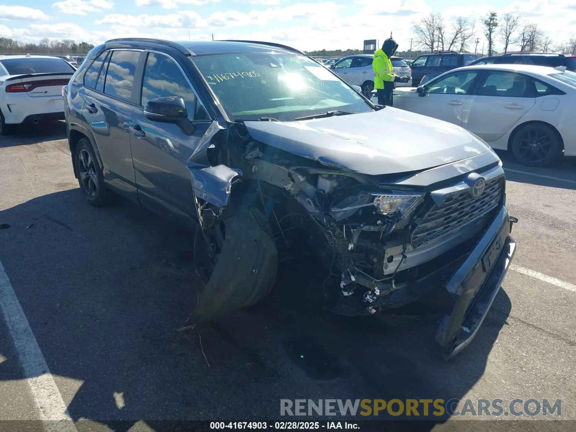 1 Photograph of a damaged car JTMEWRFVXKD513330 TOYOTA RAV4 HYBRID 2019