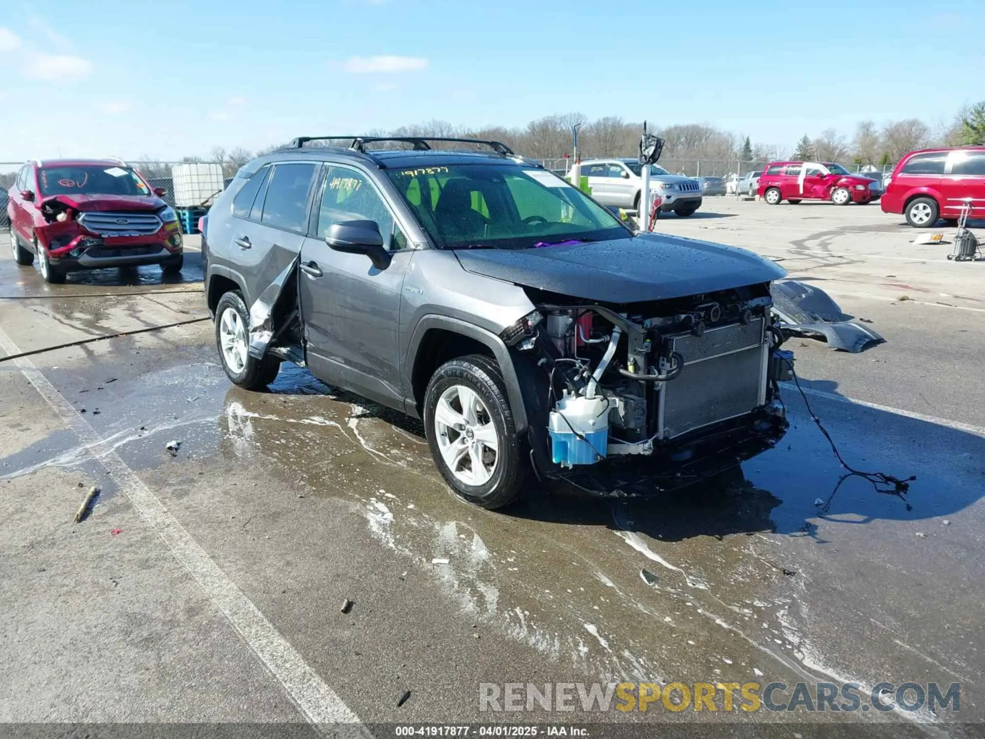 1 Photograph of a damaged car JTMRWRFV1KD009105 TOYOTA RAV4 HYBRID 2019