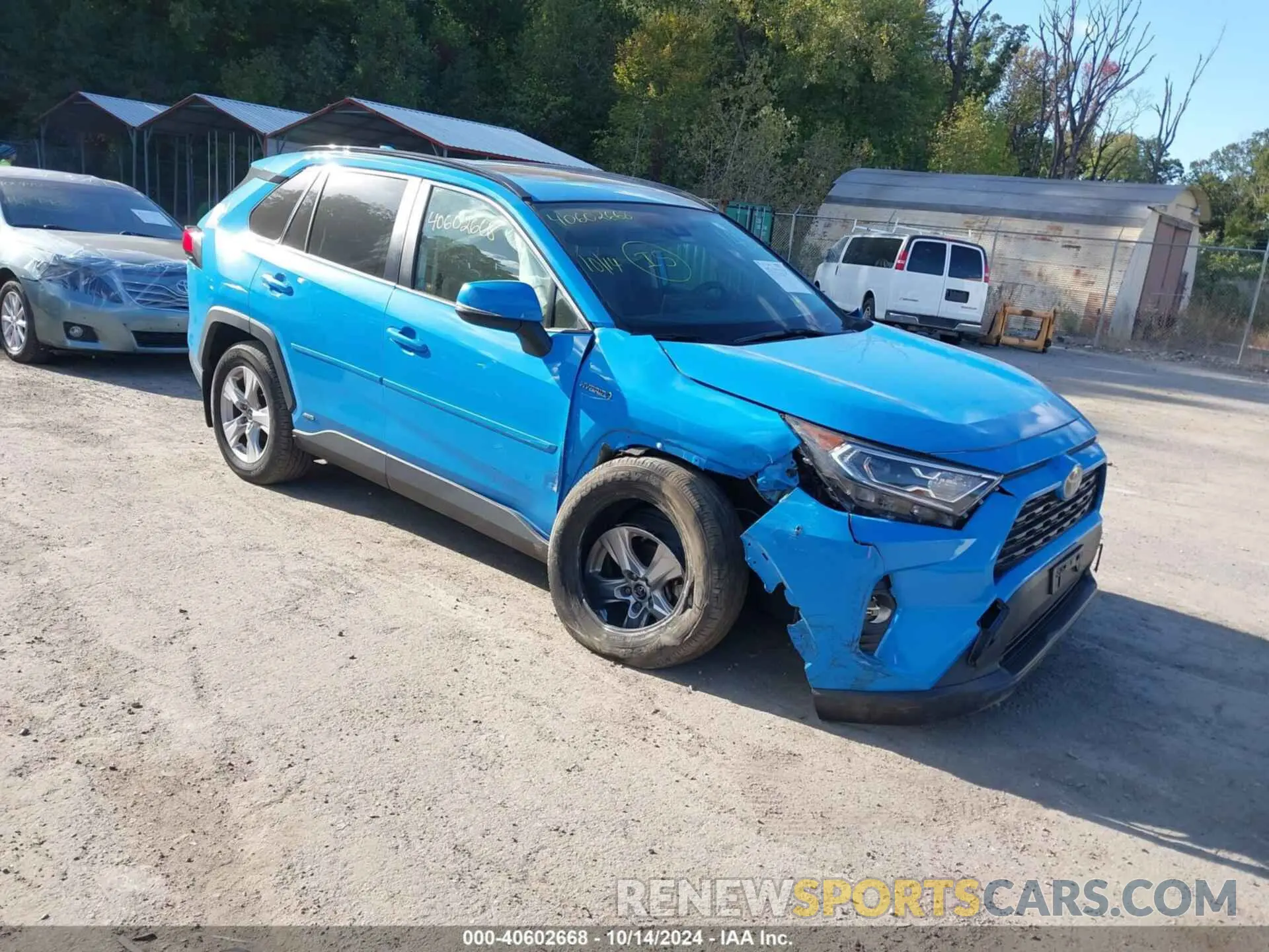 1 Photograph of a damaged car JTMRWRFV3KD021434 TOYOTA RAV4 HYBRID 2019