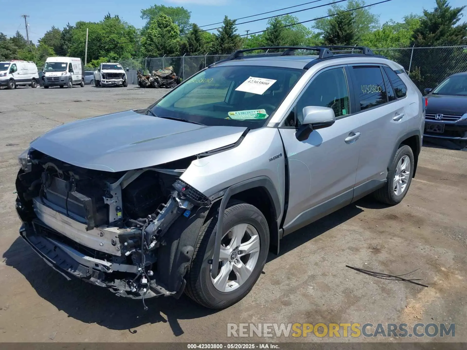2 Photograph of a damaged car JTMRWRFV4KD023659 TOYOTA RAV4 HYBRID 2019