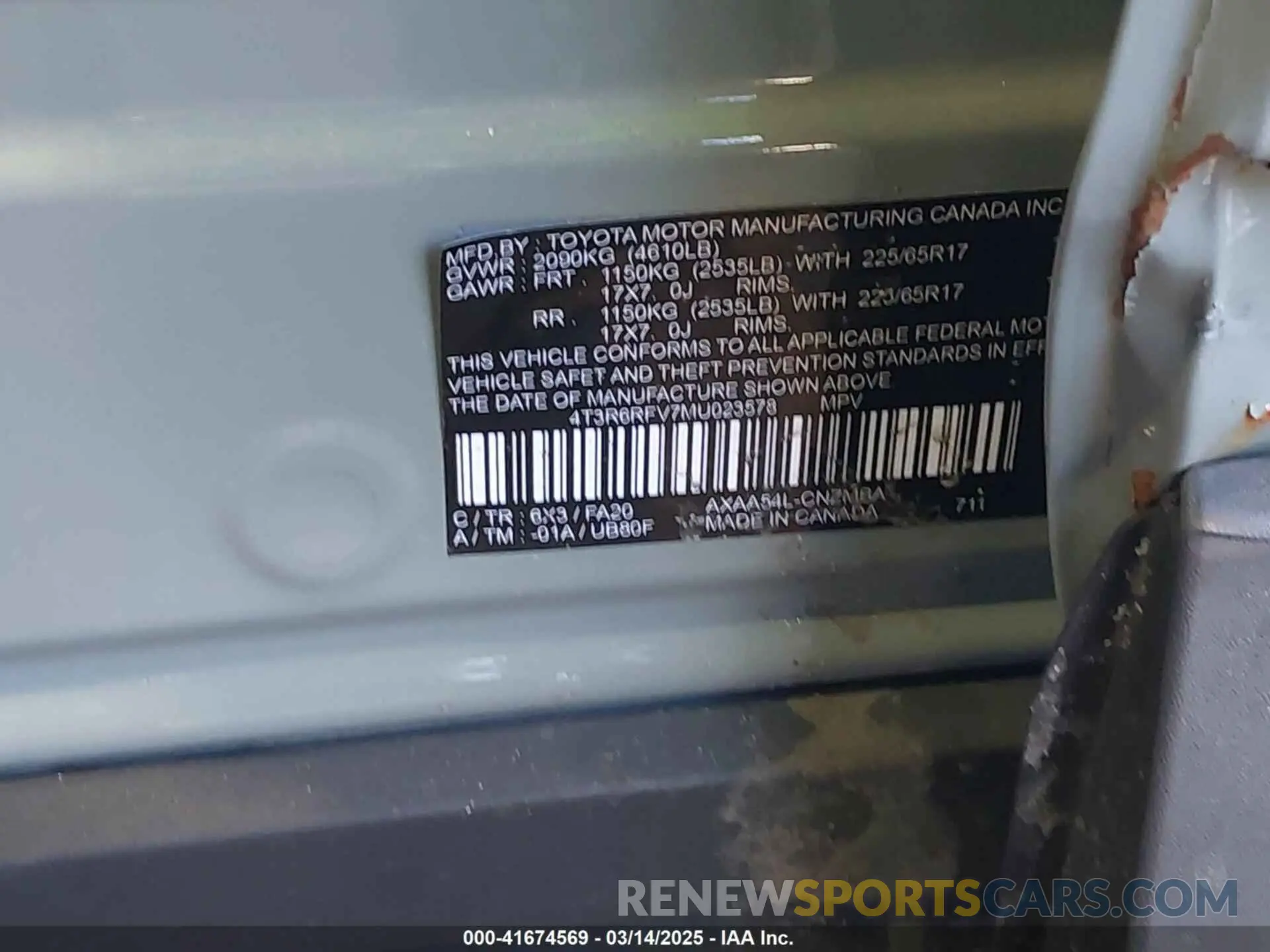 9 Photograph of a damaged car 2T3RWRFV0LW082793 TOYOTA RAV4 HYBRID 2020