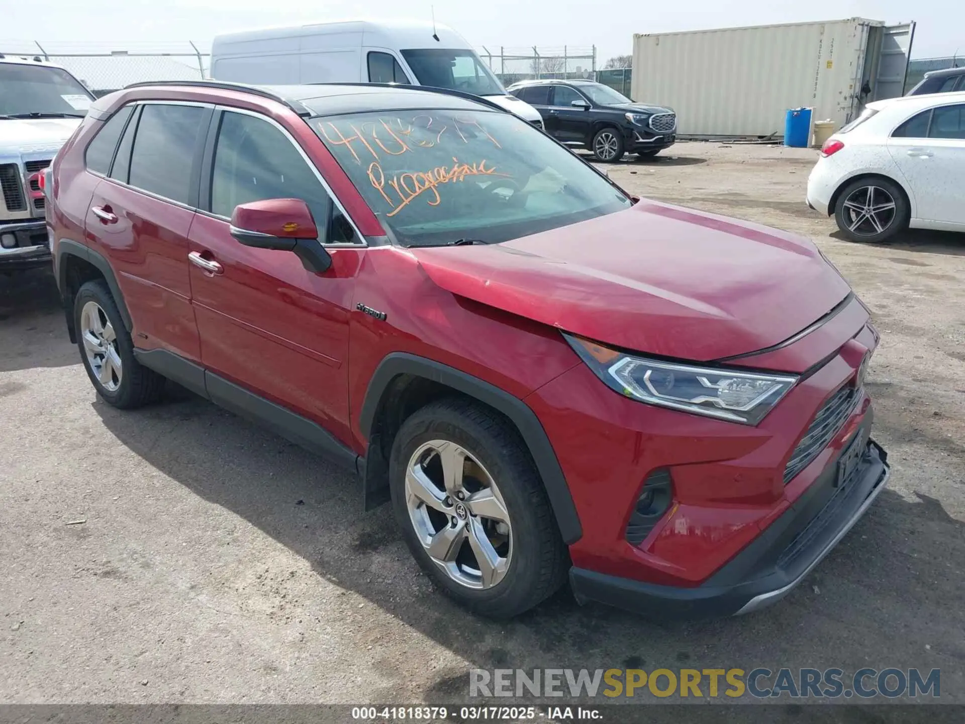 1 Photograph of a damaged car JTMDWRFV2LD550305 TOYOTA RAV4 HYBRID 2020