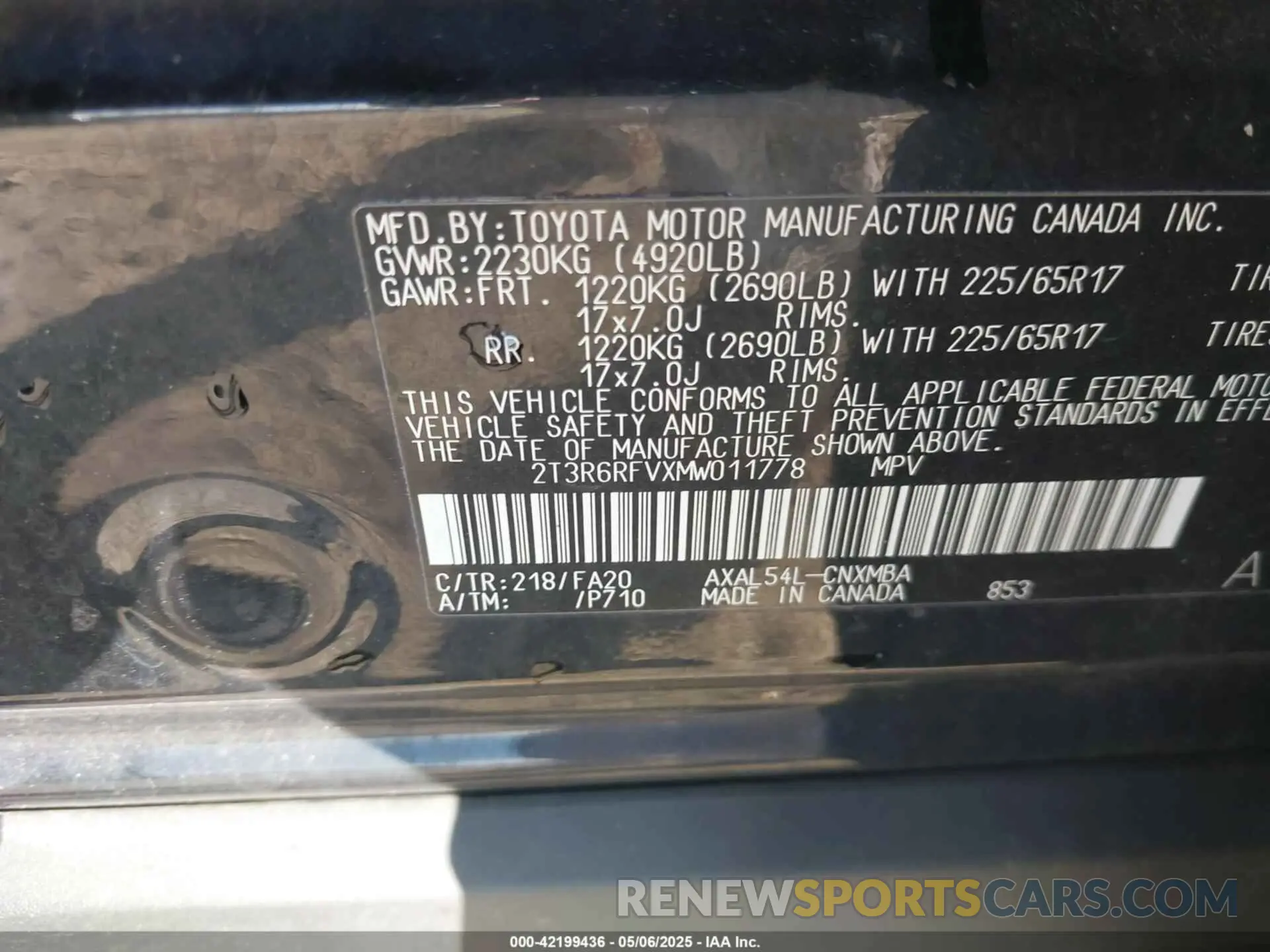 9 Photograph of a damaged car 2T3R6RFVXMW011778 TOYOTA RAV4 HYBRID 2021