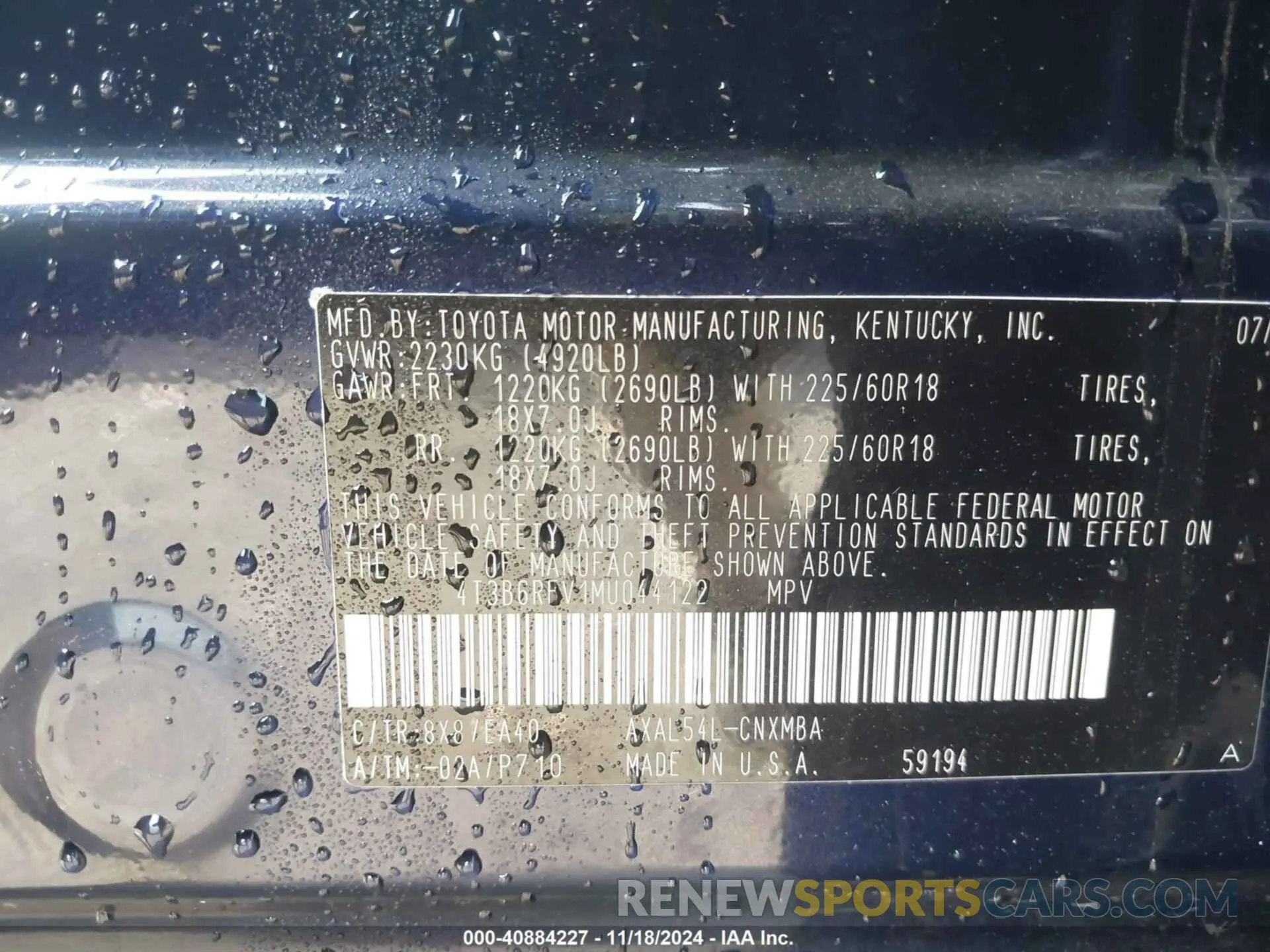 9 Photograph of a damaged car 4T3B6RFV1MU044122 TOYOTA RAV4 HYBRID 2021