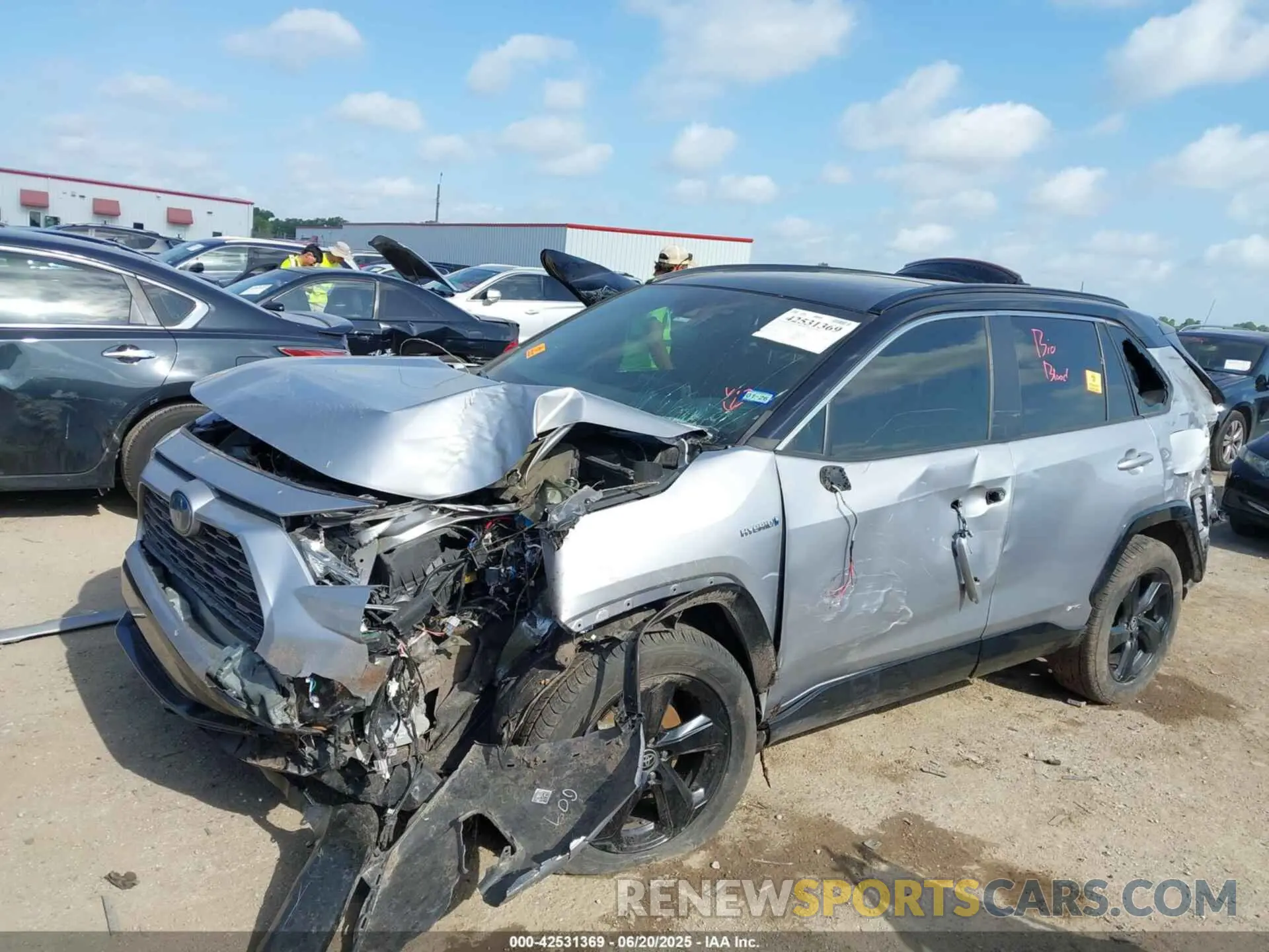 2 Photograph of a damaged car 4T3E6RFV3MU043387 TOYOTA RAV4 HYBRID 2021