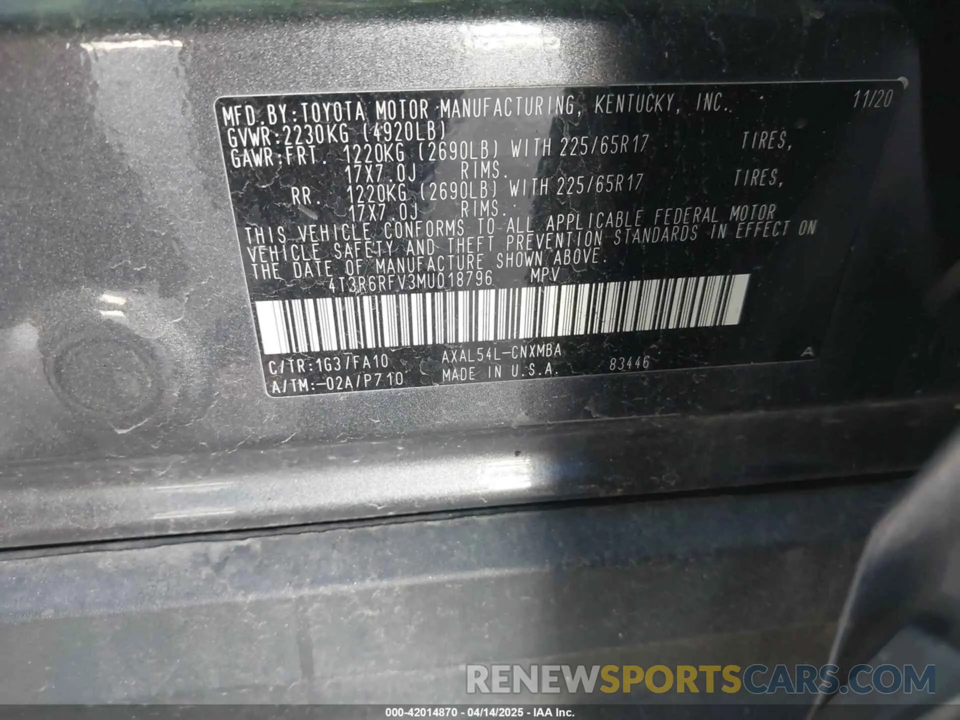 9 Photograph of a damaged car 4T3R6RFV3MU018796 TOYOTA RAV4 HYBRID 2021