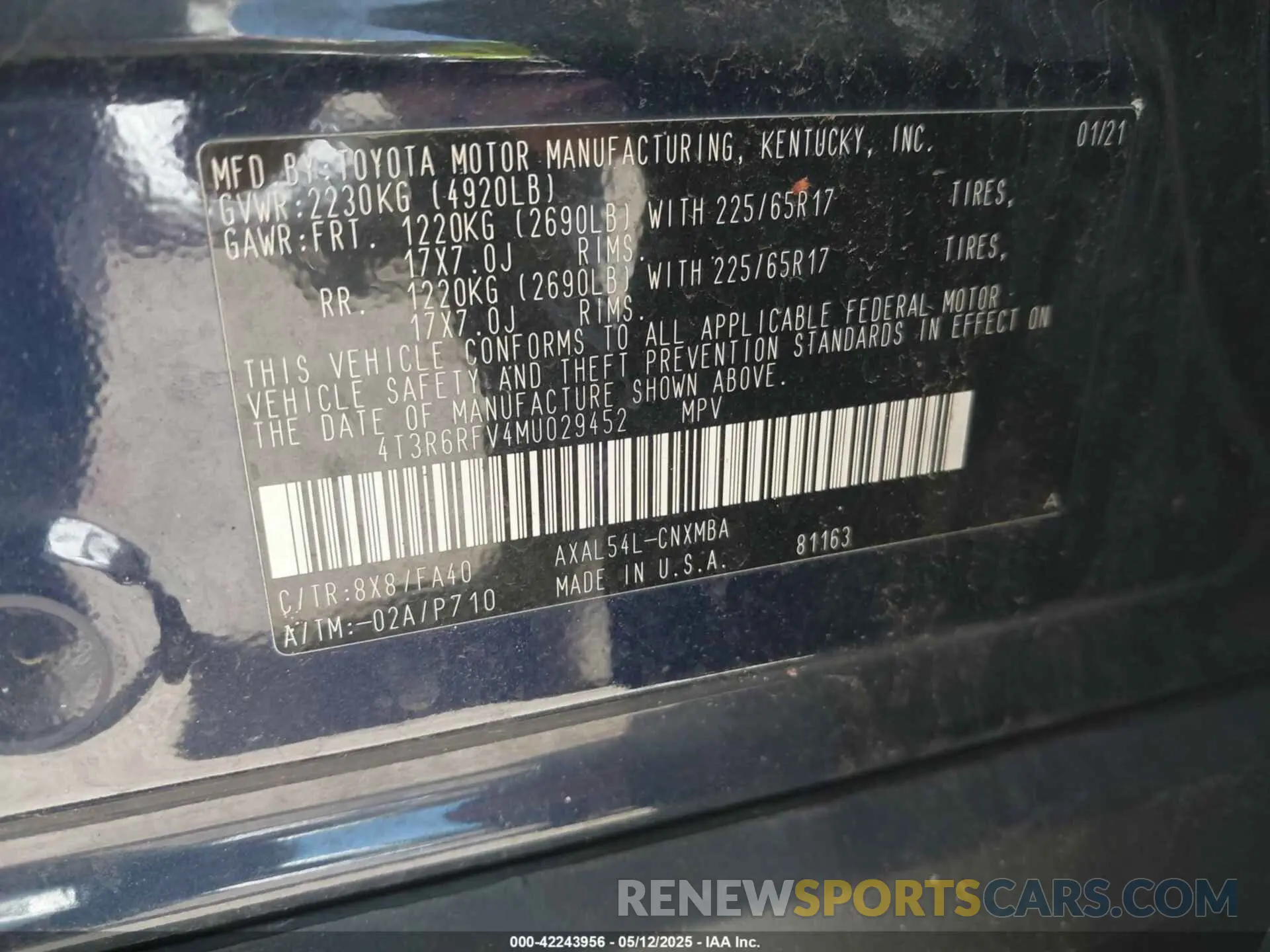 9 Photograph of a damaged car 4T3R6RFV4MU029452 TOYOTA RAV4 HYBRID 2021