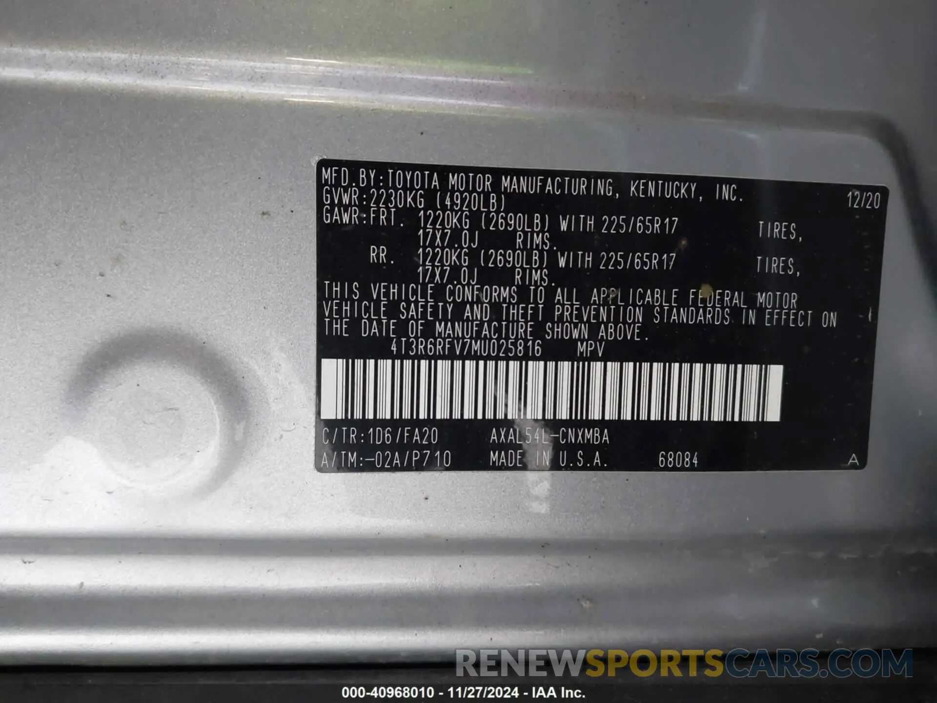 9 Photograph of a damaged car 4T3R6RFV7MU025816 TOYOTA RAV4 HYBRID 2021