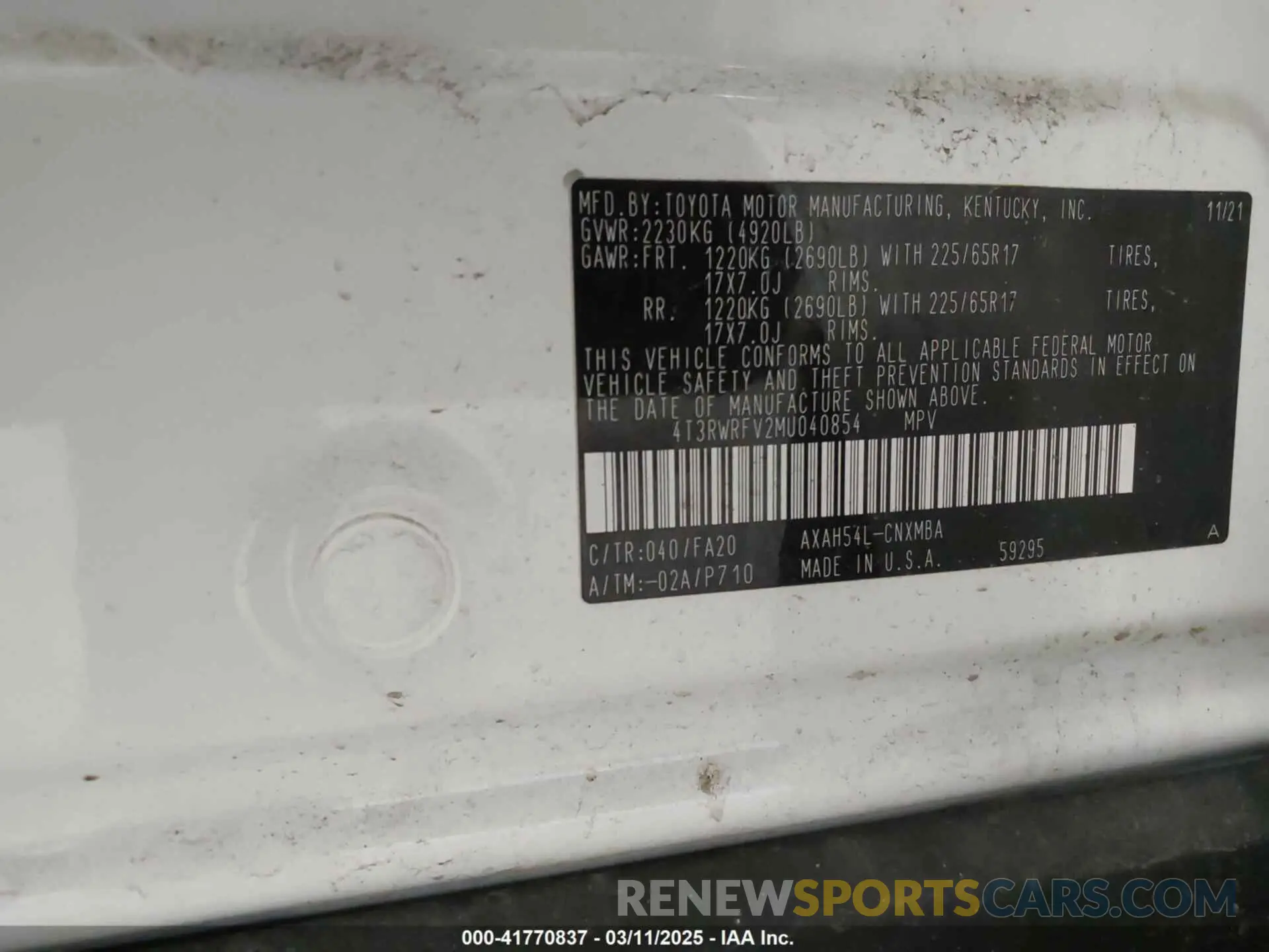 9 Photograph of a damaged car 4T3RWRFV2MU040854 TOYOTA RAV4 HYBRID 2021