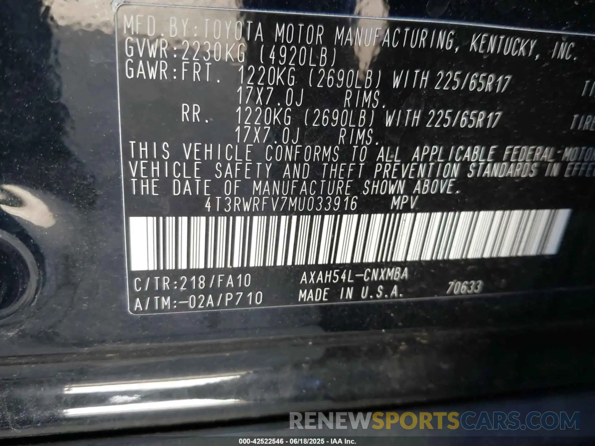 9 Photograph of a damaged car 4T3RWRFV7MU033916 TOYOTA RAV4 HYBRID 2021
