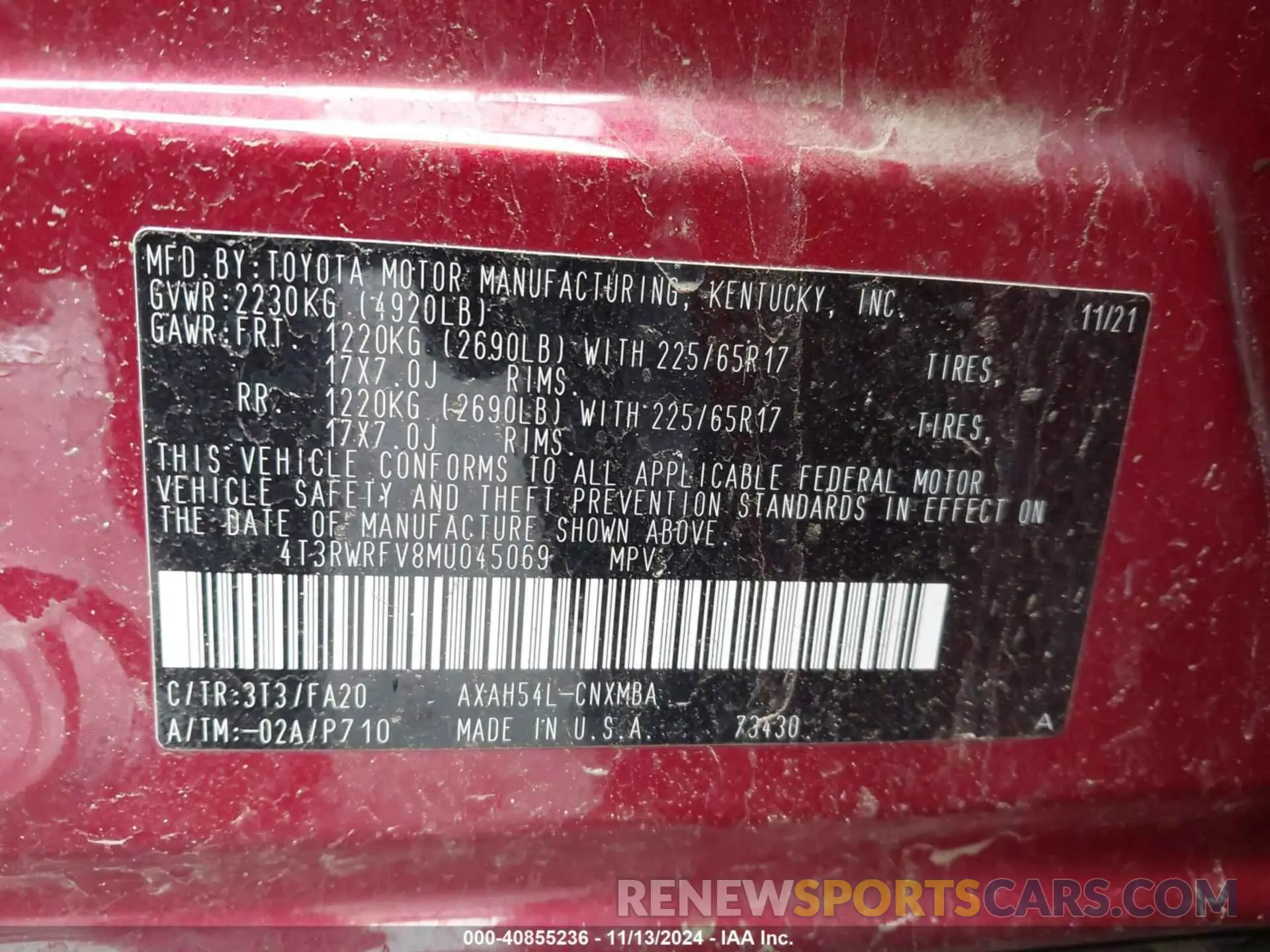 9 Photograph of a damaged car 4T3RWRFV8MU045069 TOYOTA RAV4 HYBRID 2021