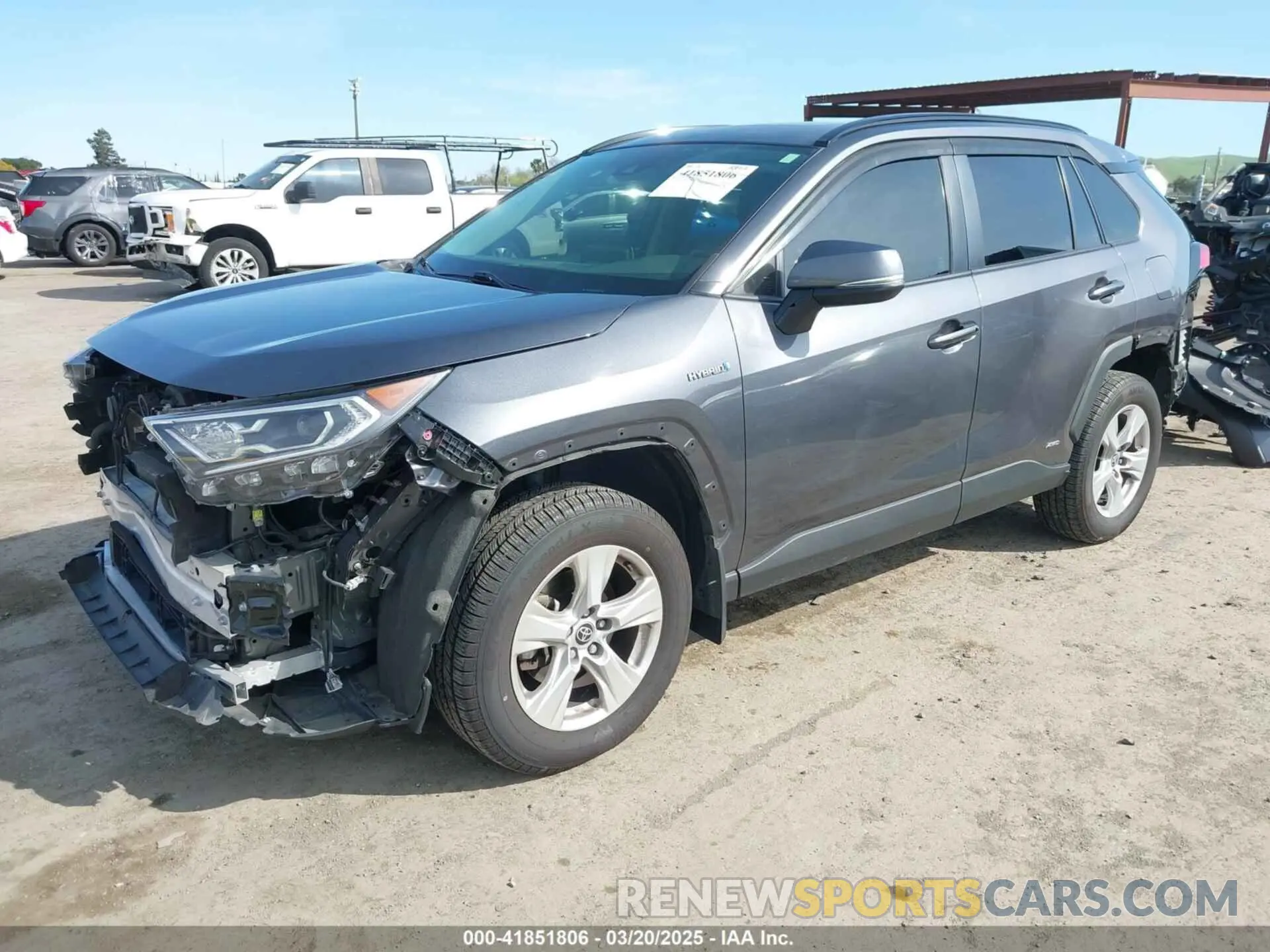 2 Photograph of a damaged car JTMRWRFV4MD129757 TOYOTA RAV4 HYBRID 2021