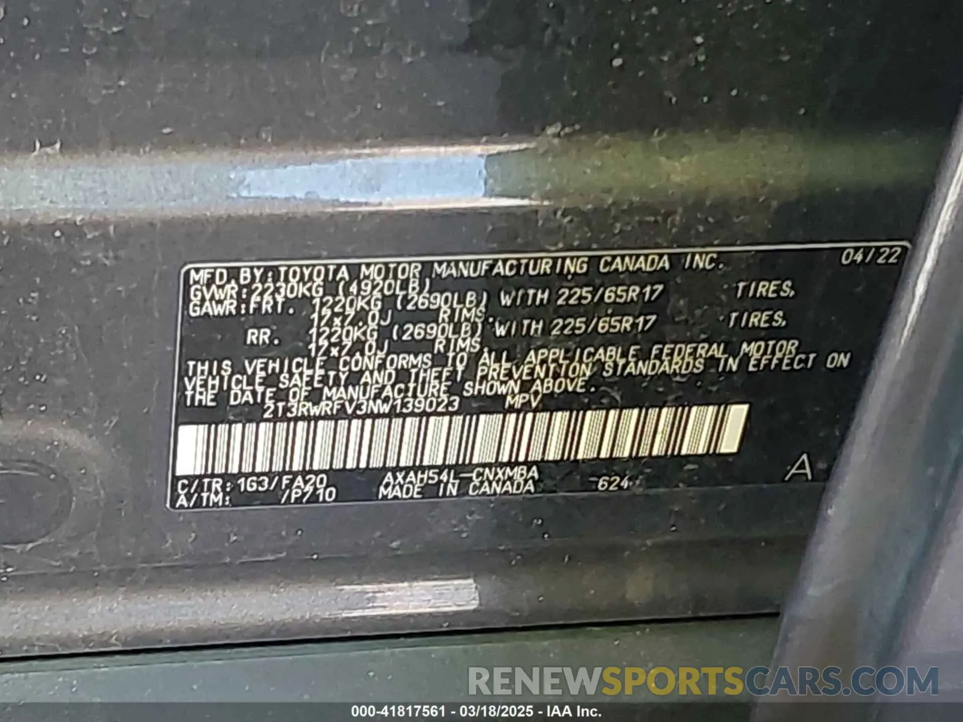9 Photograph of a damaged car 2T3RWRFV3NW139023 TOYOTA RAV4 HYBRID 2022