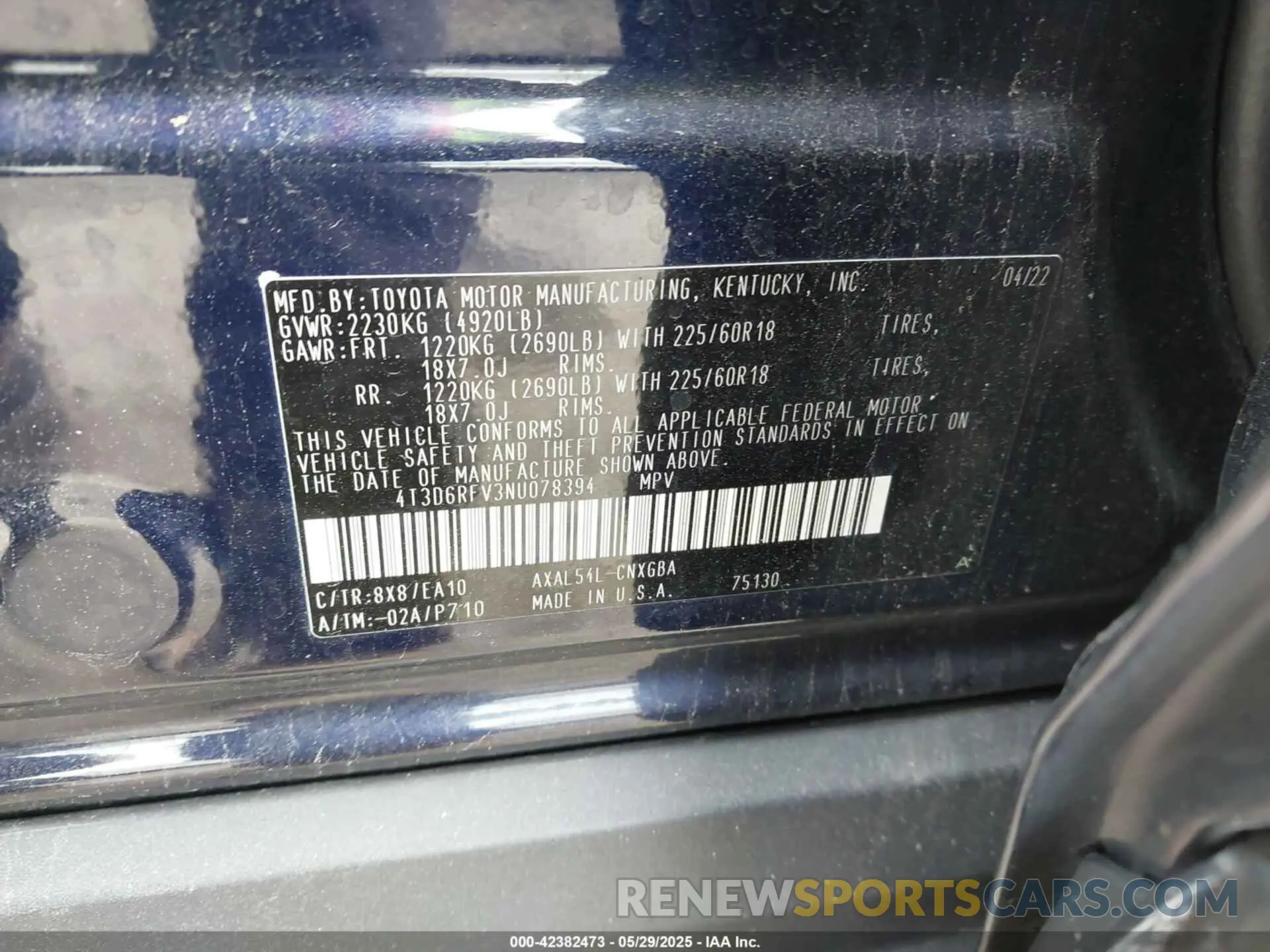 9 Photograph of a damaged car 4T3D6RFV3NU078394 TOYOTA RAV4 HYBRID 2022