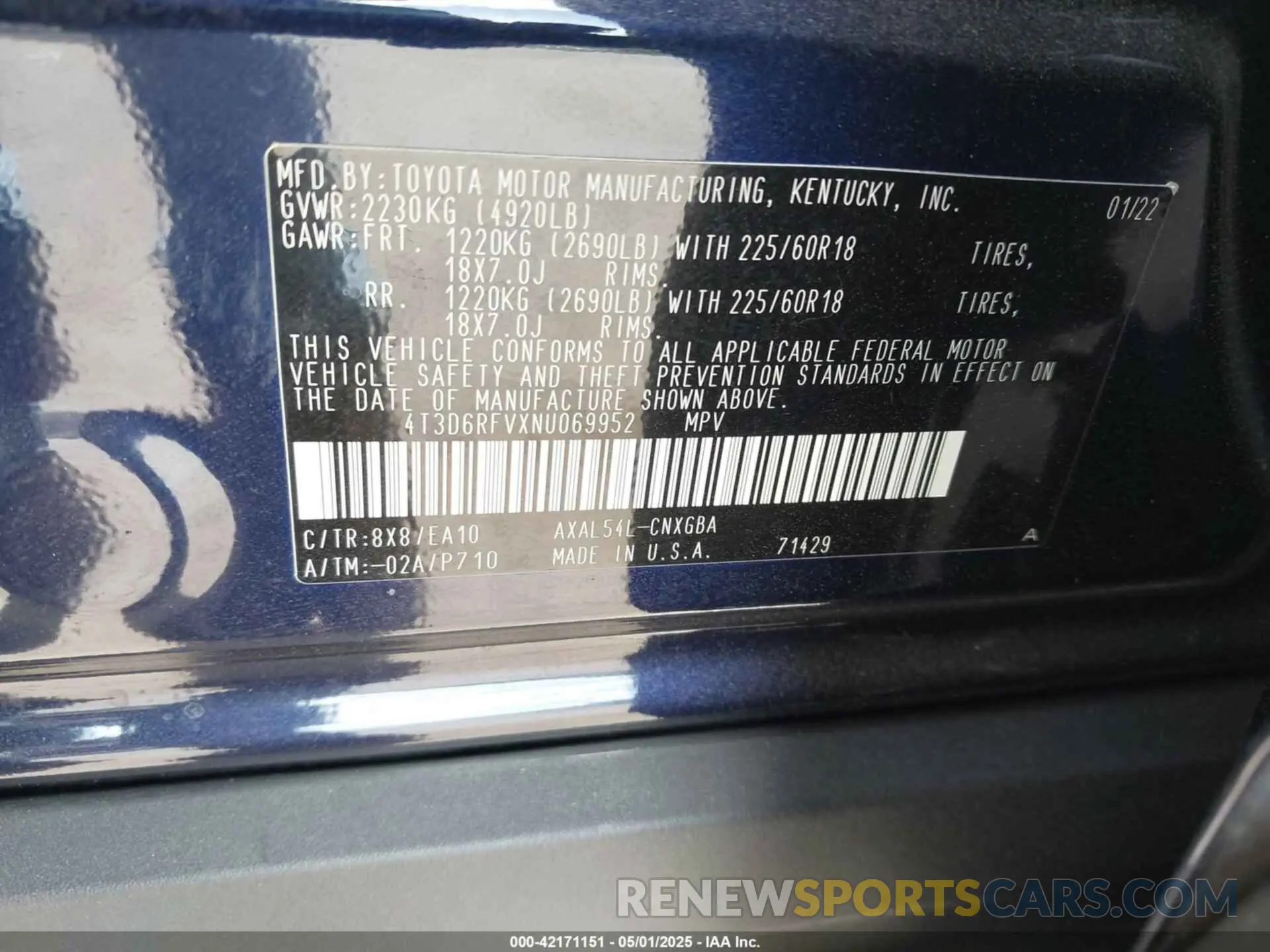 9 Photograph of a damaged car 4T3D6RFVXNU069952 TOYOTA RAV4 HYBRID 2022
