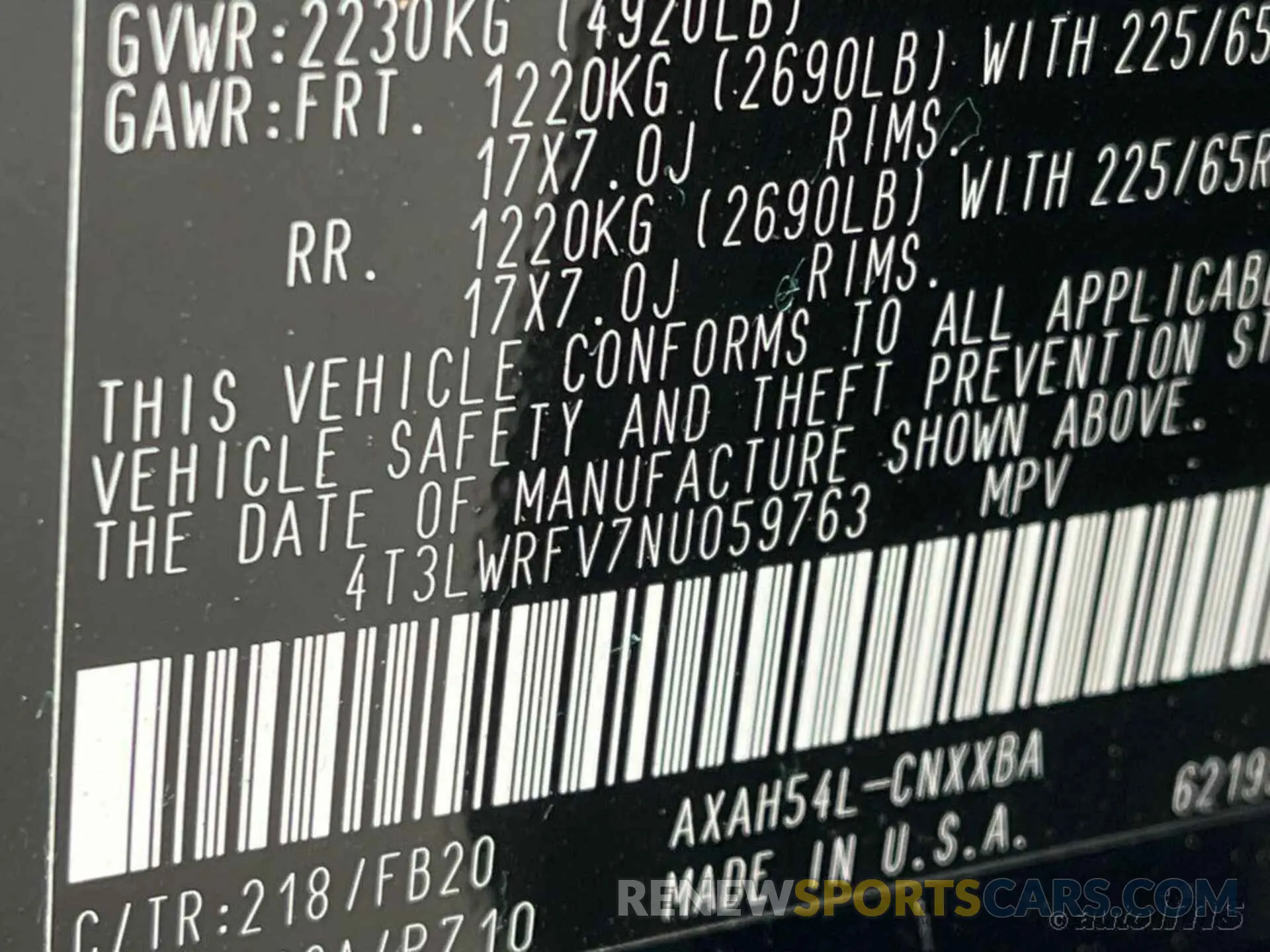 8 Photograph of a damaged car 4T3LWRFV7NU059763 TOYOTA RAV4 HYBRID 2022