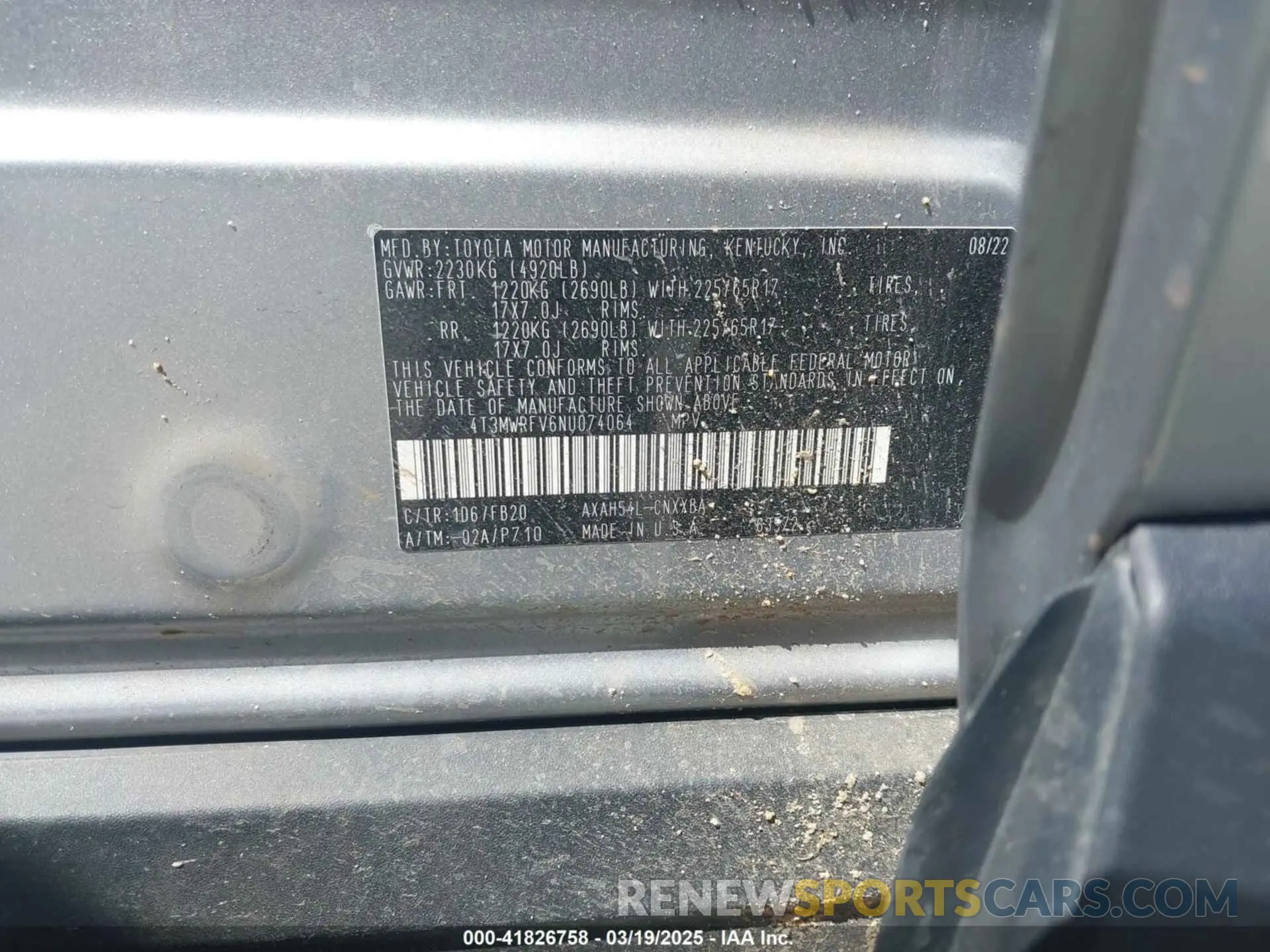9 Photograph of a damaged car 4T3MWRFV6NU074064 TOYOTA RAV4 HYBRID 2022