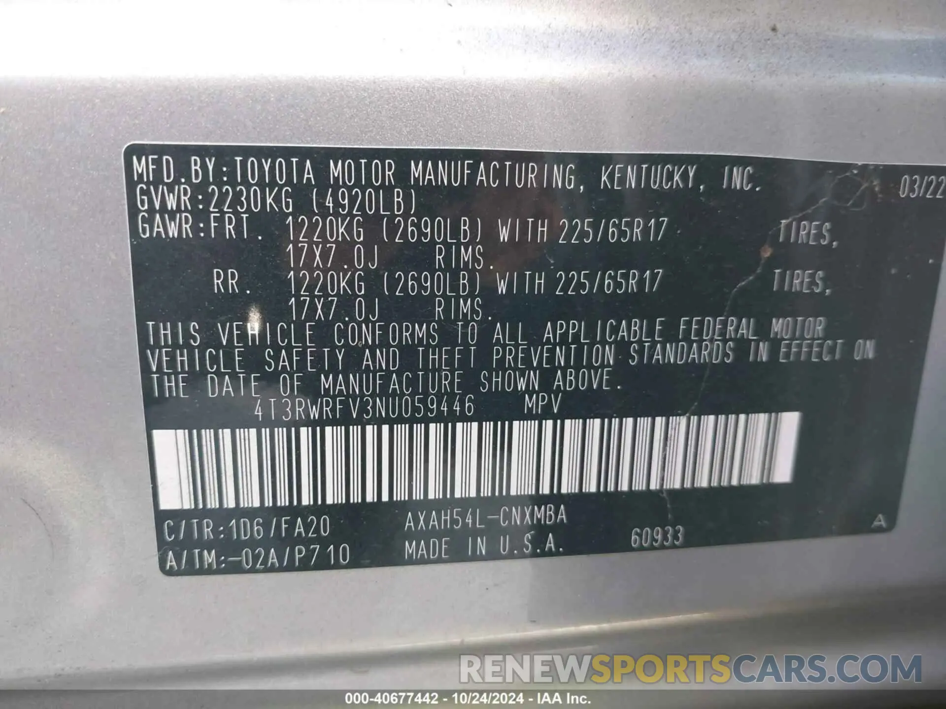 9 Photograph of a damaged car 4T3RWRFV3NU059446 TOYOTA RAV4 HYBRID 2022
