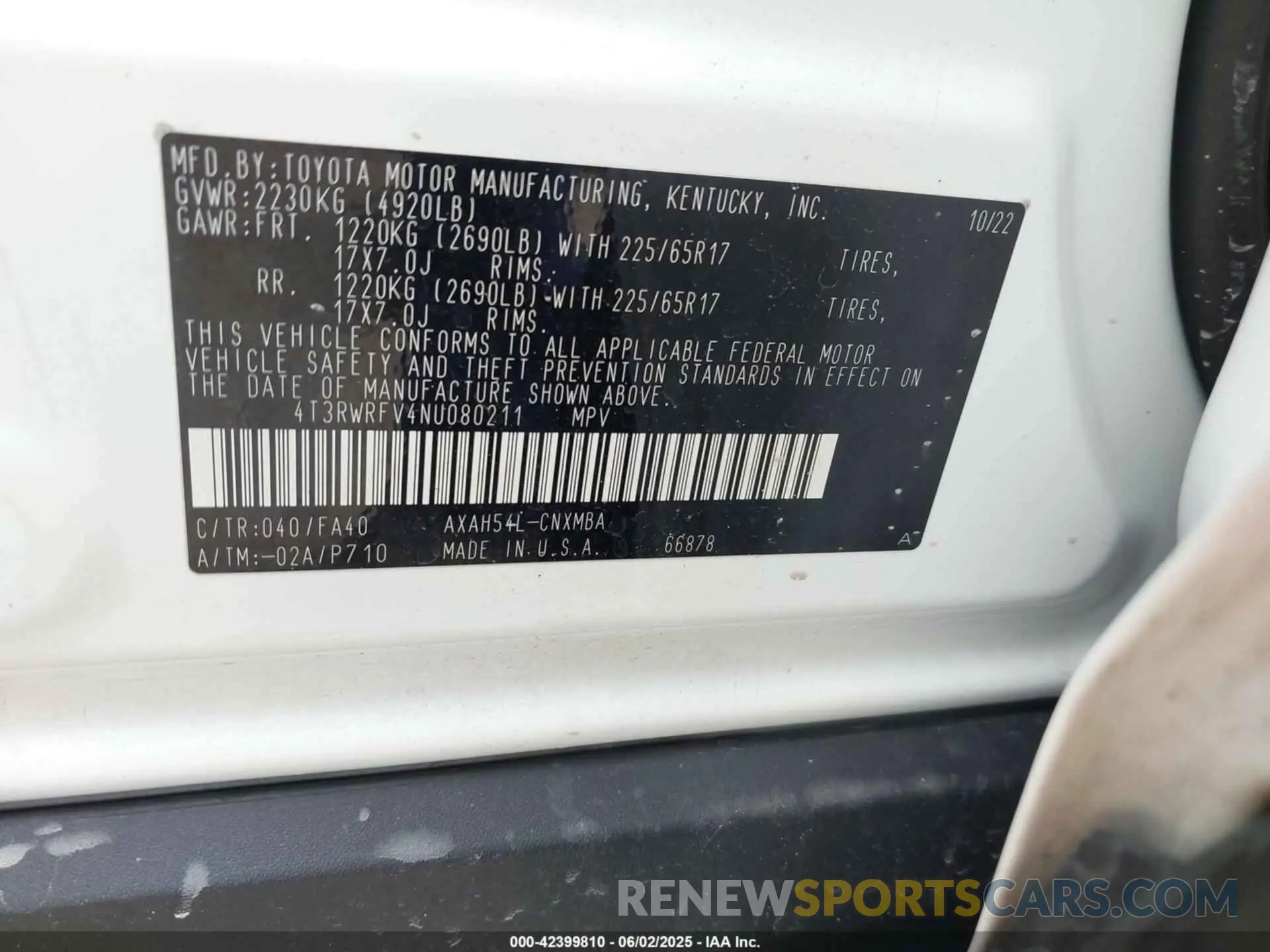 9 Photograph of a damaged car 4T3RWRFV4NU080211 TOYOTA RAV4 HYBRID 2022