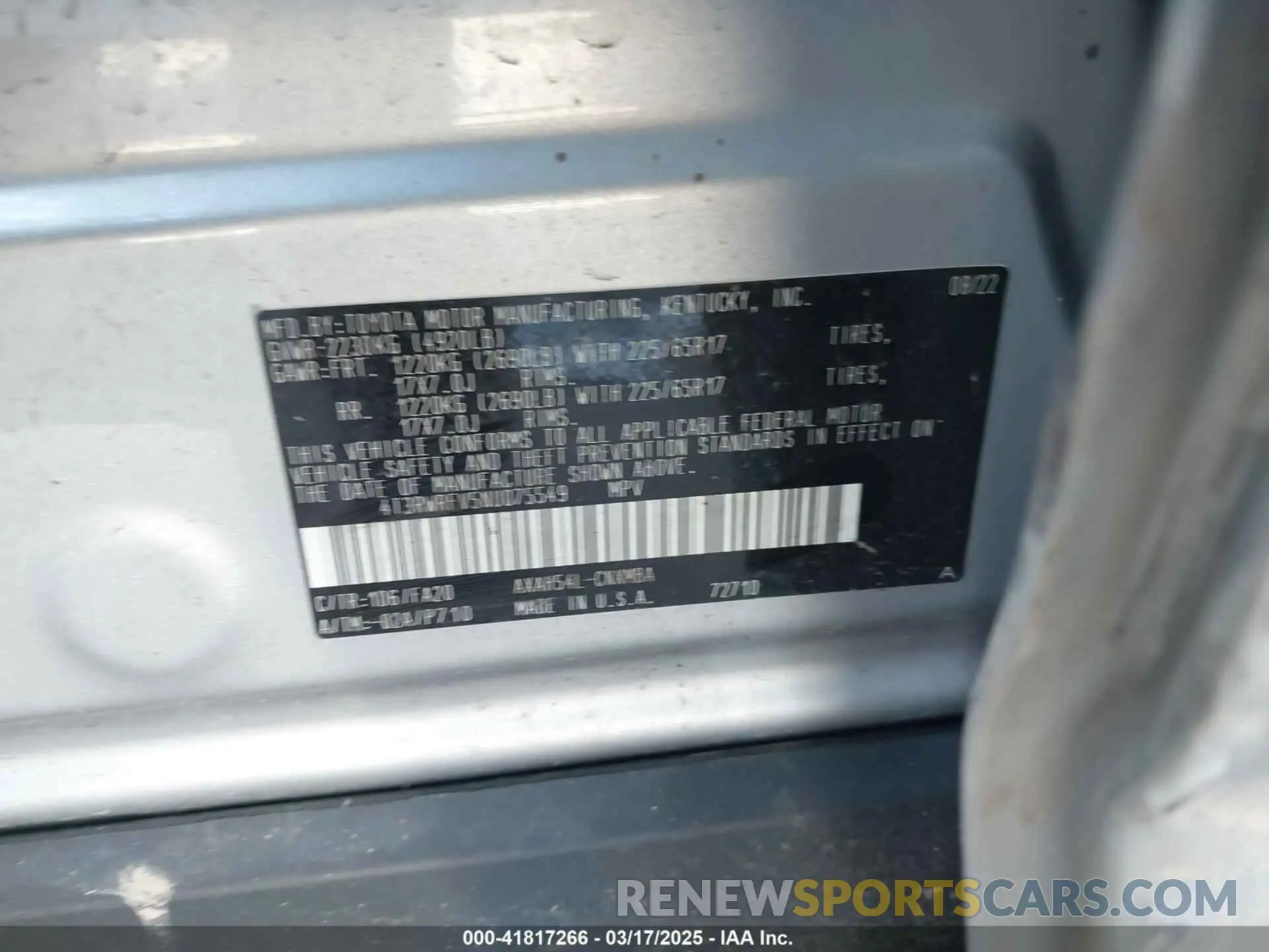 9 Photograph of a damaged car 4T3RWRFV5NU075549 TOYOTA RAV4 HYBRID 2022