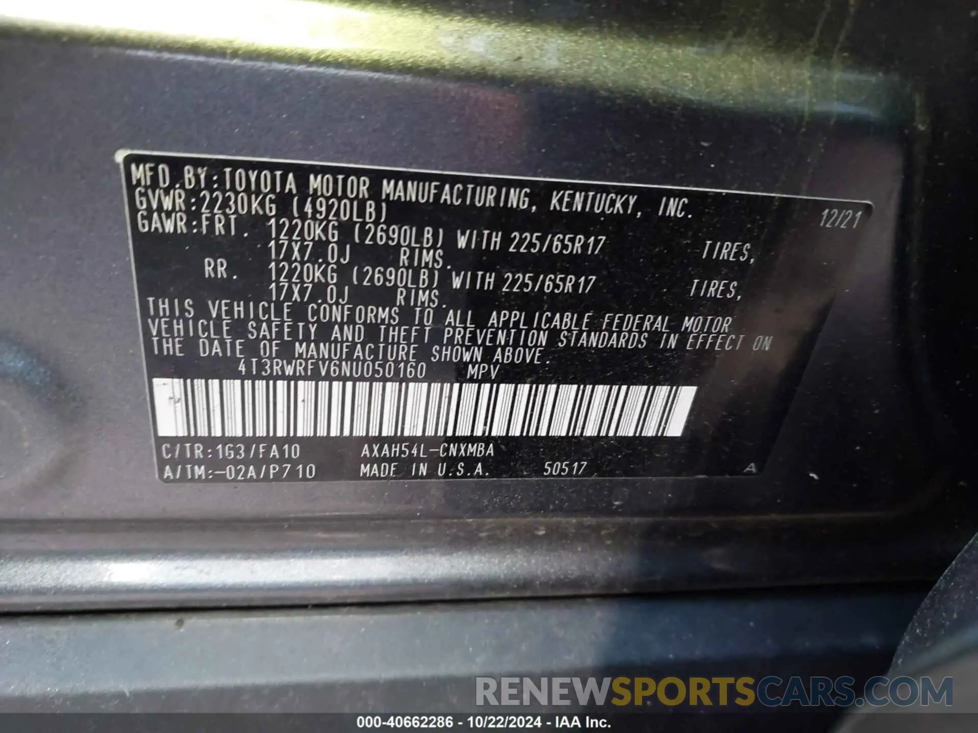 9 Photograph of a damaged car 4T3RWRFV6NU050160 TOYOTA RAV4 HYBRID 2022