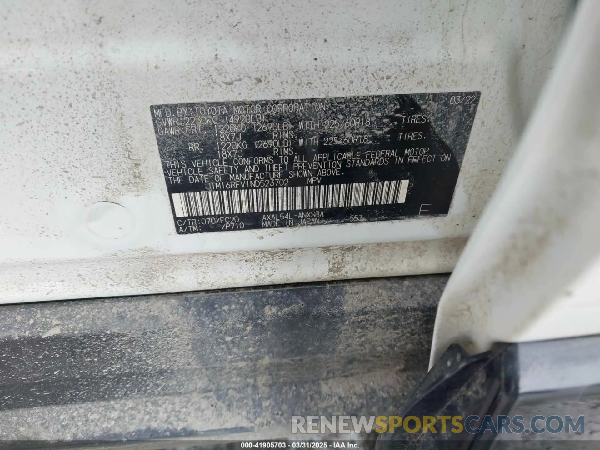 9 Photograph of a damaged car JTM16RFV1ND523702 TOYOTA RAV4 HYBRID 2022