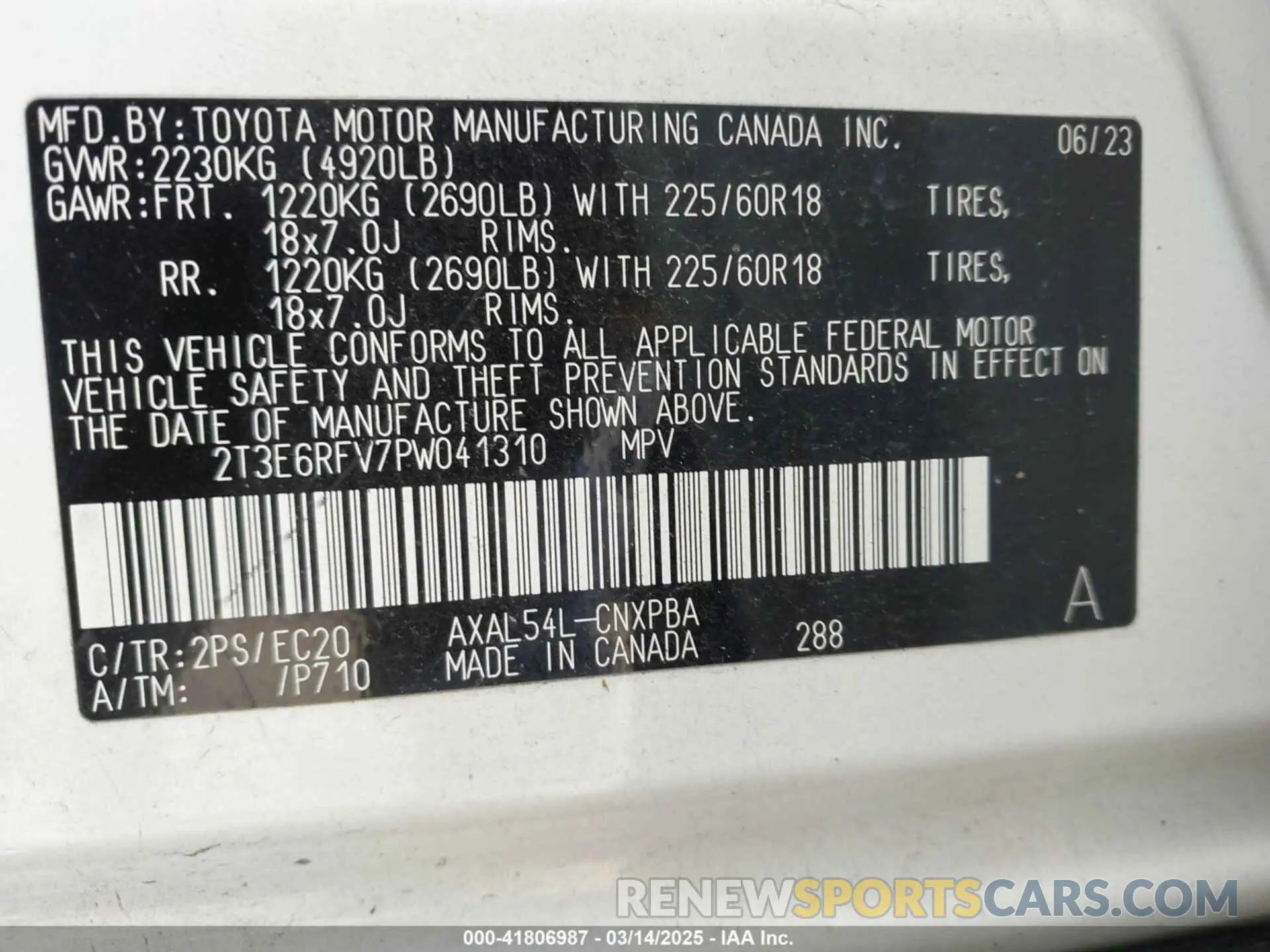 9 Photograph of a damaged car 2T3E6RFV7PW041310 TOYOTA RAV4 HYBRID 2023