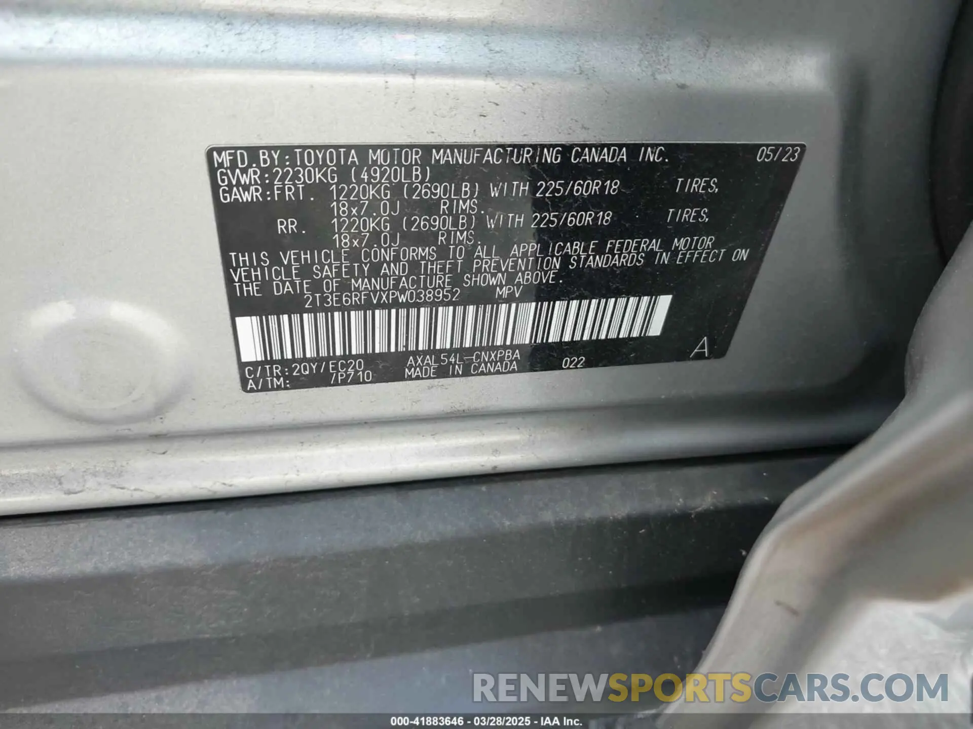 9 Photograph of a damaged car 2T3E6RFVXPW038952 TOYOTA RAV4 HYBRID 2023