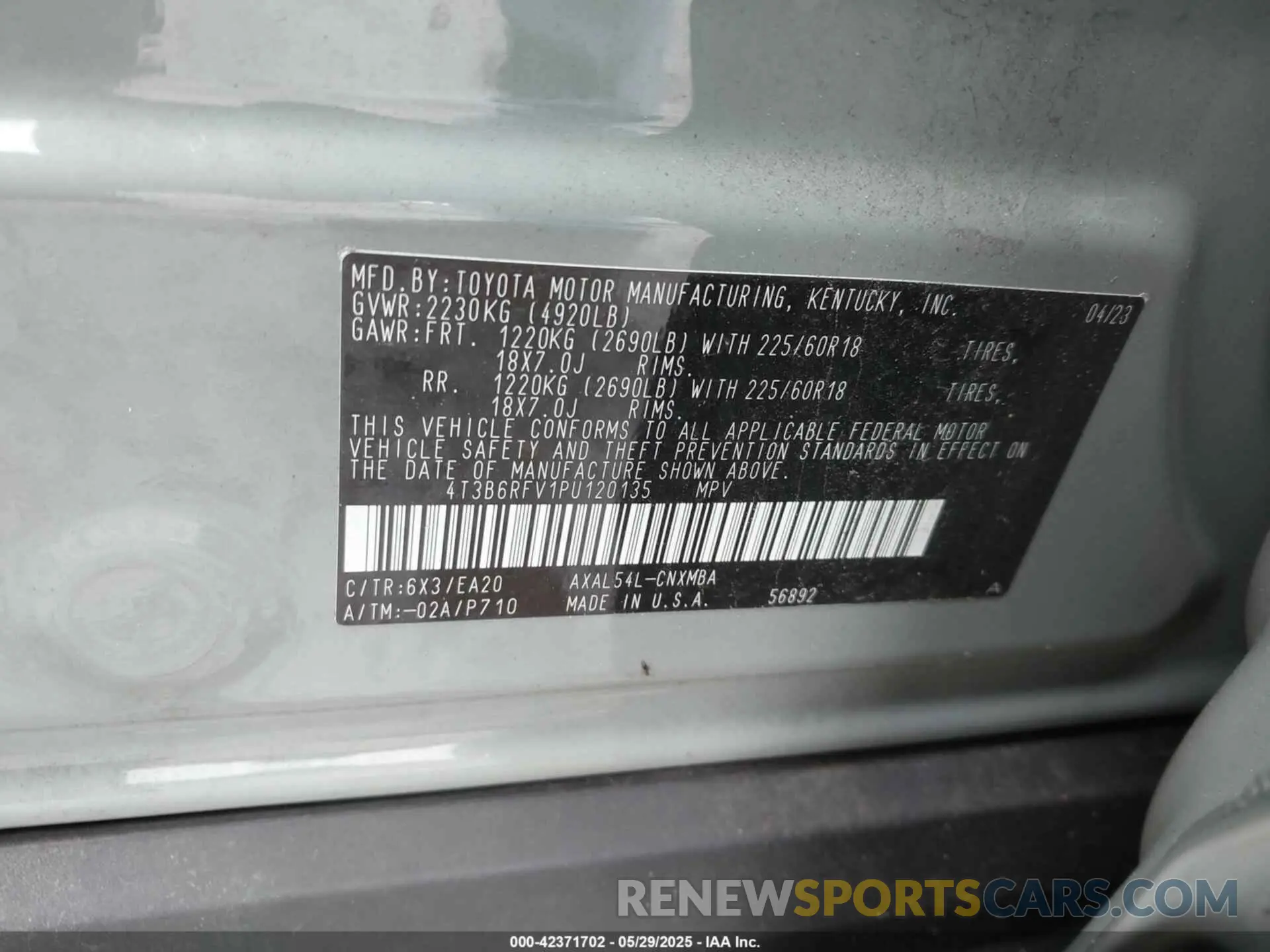 9 Photograph of a damaged car 4T3B6RFV1PU120135 TOYOTA RAV4 HYBRID 2023