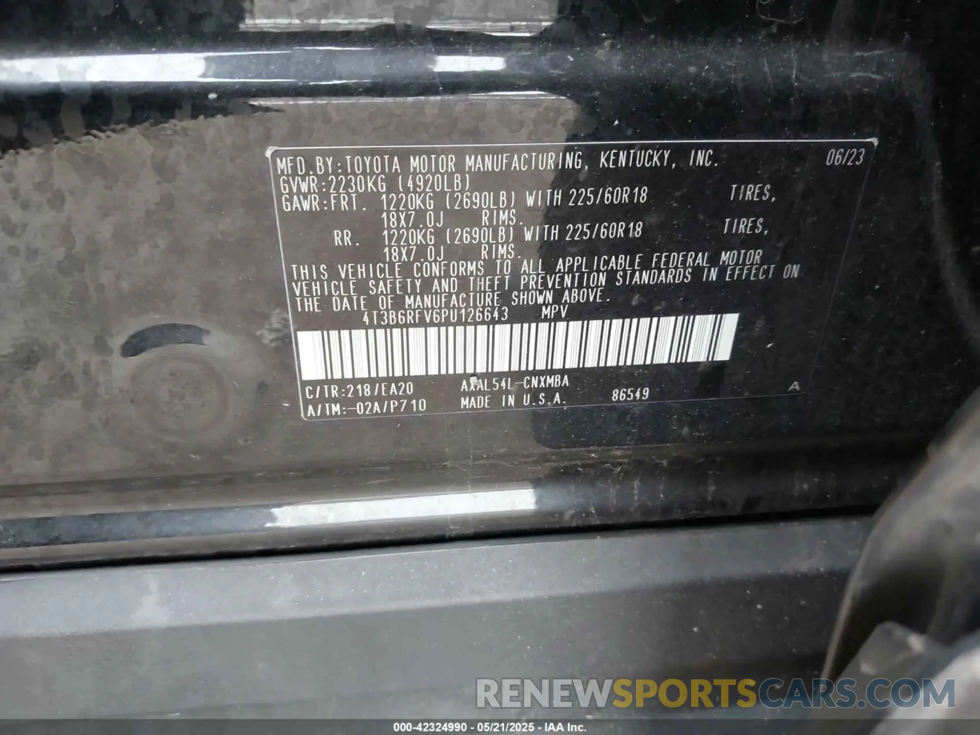9 Photograph of a damaged car 4T3B6RFV6PU126643 TOYOTA RAV4 HYBRID 2023
