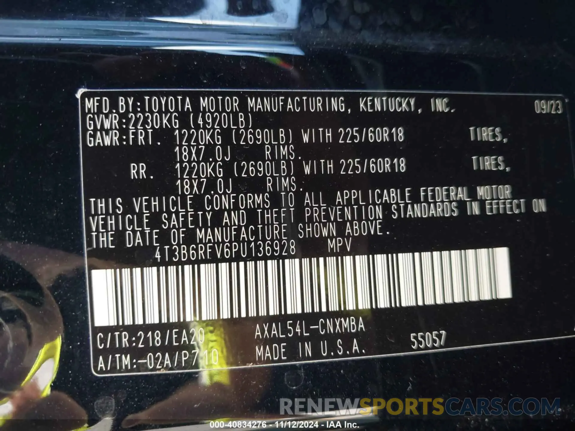 9 Photograph of a damaged car 4T3B6RFV6PU136928 TOYOTA RAV4 HYBRID 2023
