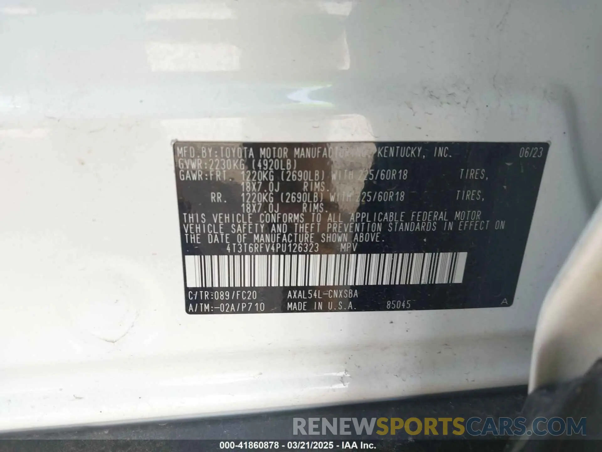 9 Photograph of a damaged car 4T3T6RFV4PU126323 TOYOTA RAV4 HYBRID 2023