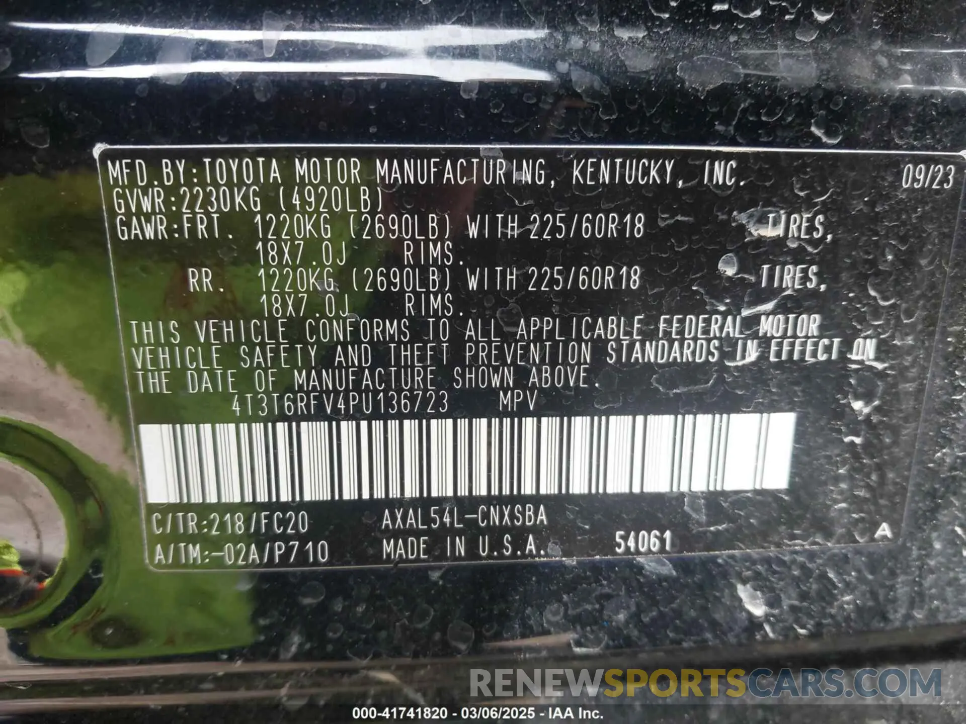 9 Photograph of a damaged car 4T3T6RFV4PU136723 TOYOTA RAV4 HYBRID 2023