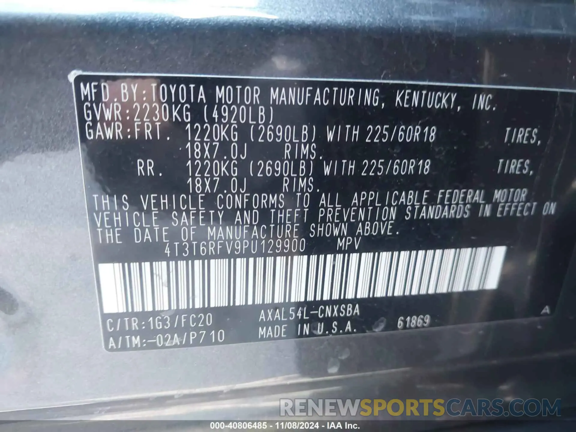 9 Photograph of a damaged car 4T3T6RFV9PU129900 TOYOTA RAV4 HYBRID 2023