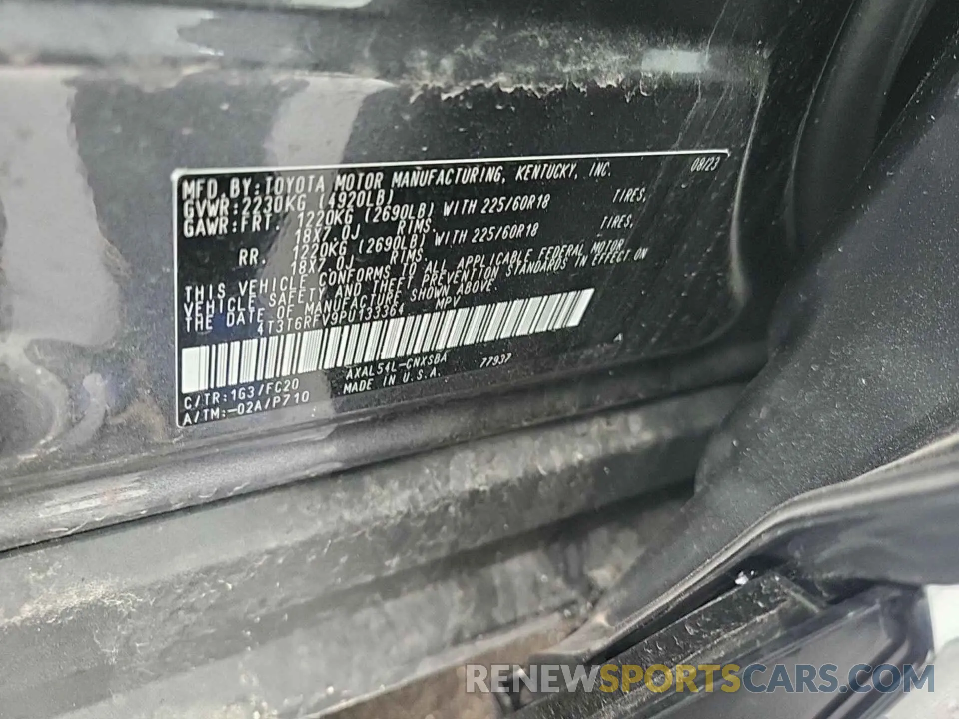 14 Photograph of a damaged car 4T3T6RFV9PU133364 TOYOTA RAV4 HYBRID 2023