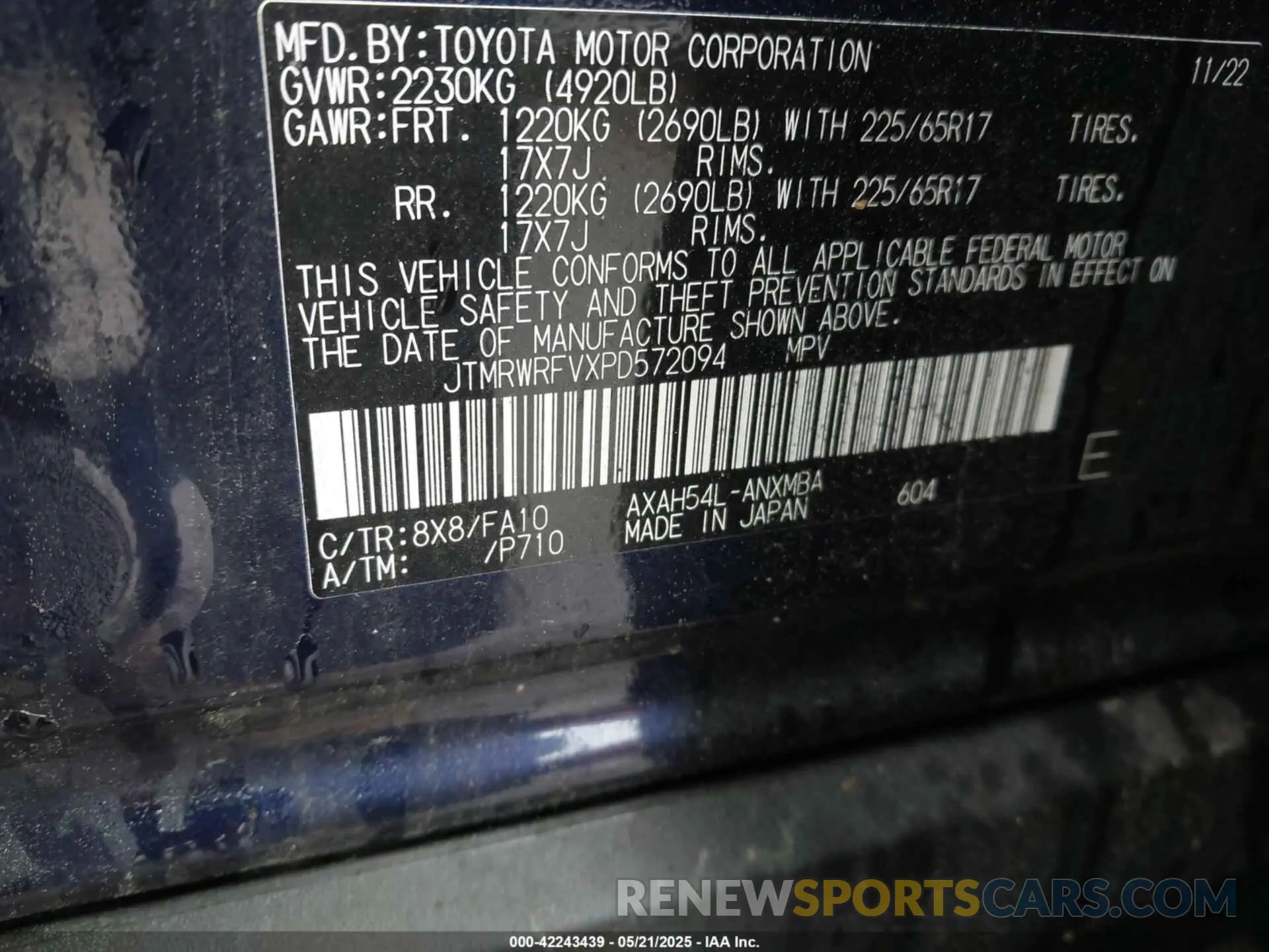 9 Photograph of a damaged car JTMRWRFVXPD572094 TOYOTA RAV4 HYBRID 2023