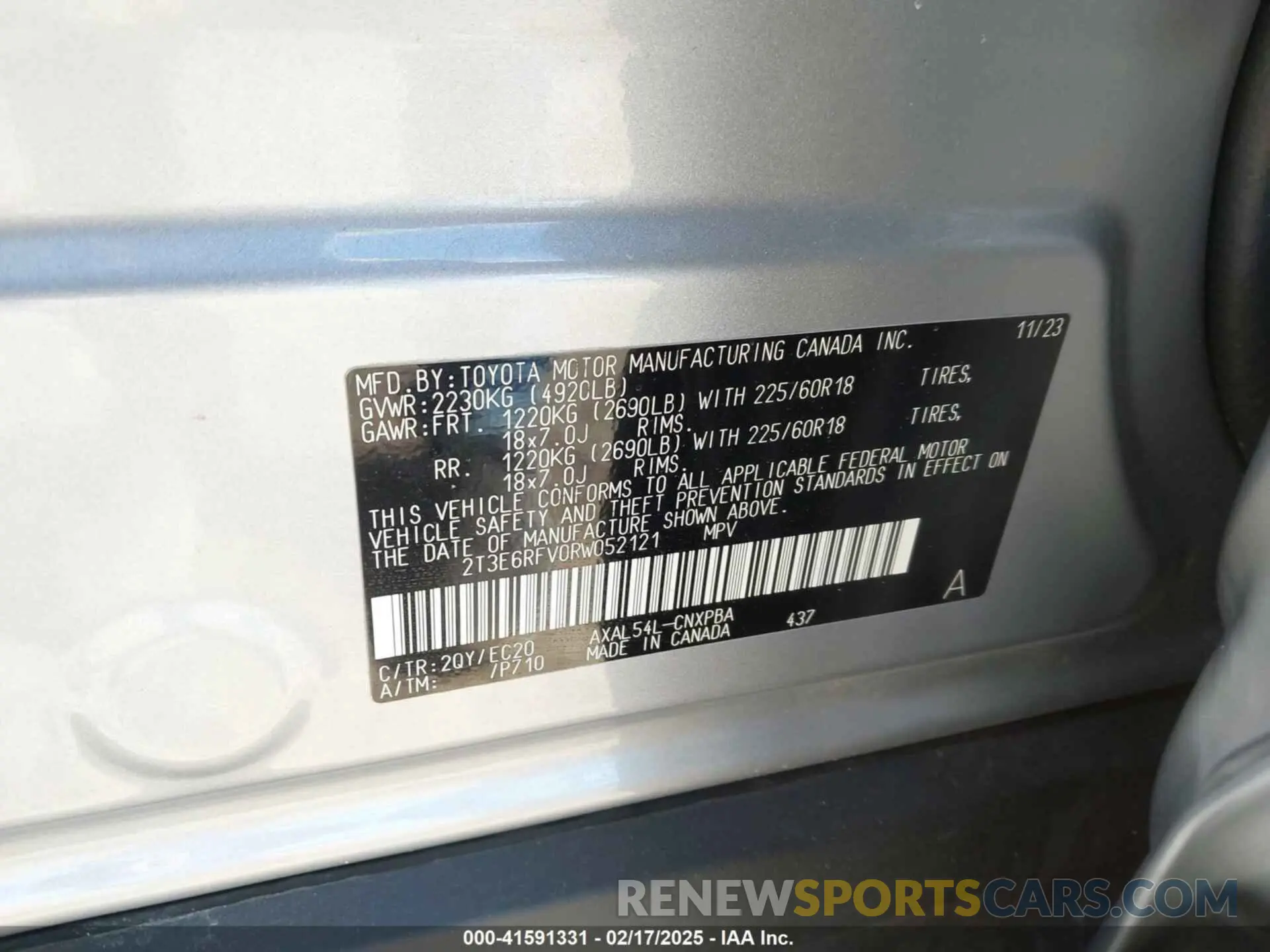 9 Photograph of a damaged car 2T3E6RFV0RW052121 TOYOTA RAV4 HYBRID 2024