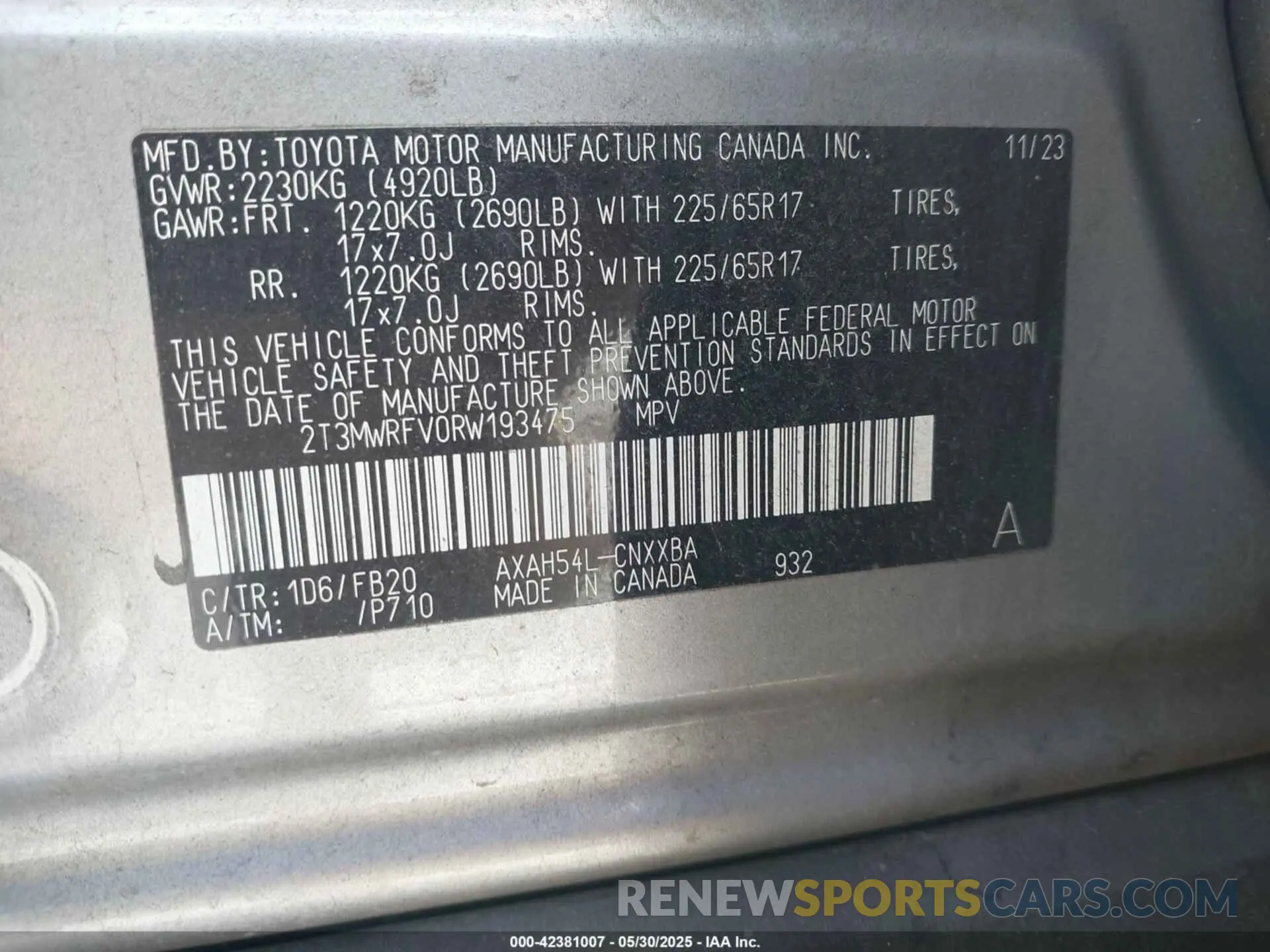9 Photograph of a damaged car 2T3MWRFV0RW193475 TOYOTA RAV4 HYBRID 2024