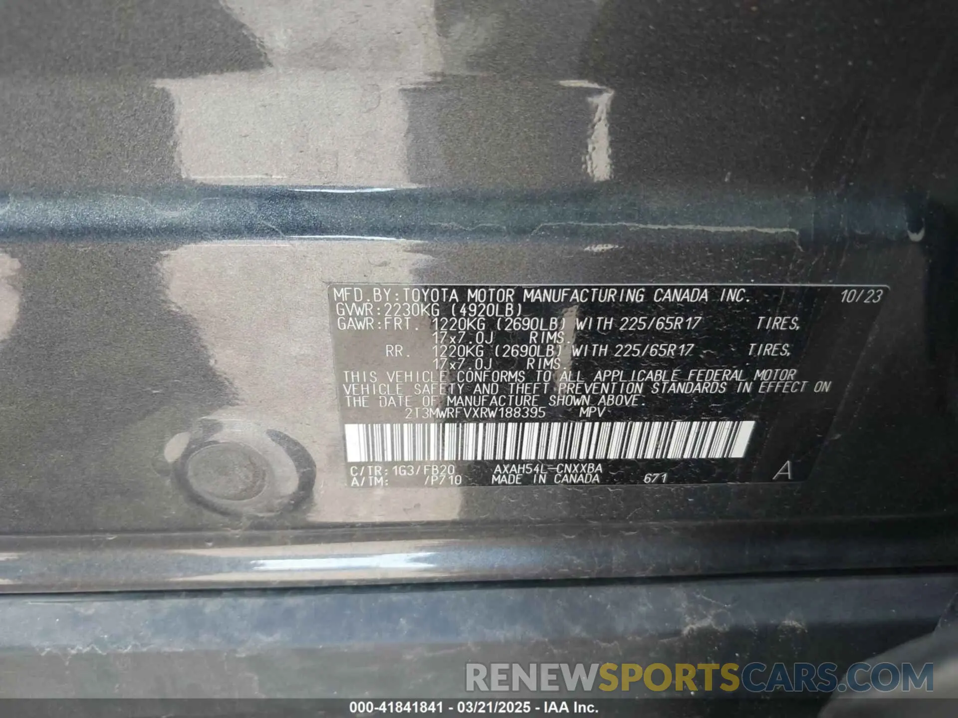 9 Photograph of a damaged car 2T3MWRFVXRW188395 TOYOTA RAV4 HYBRID 2024