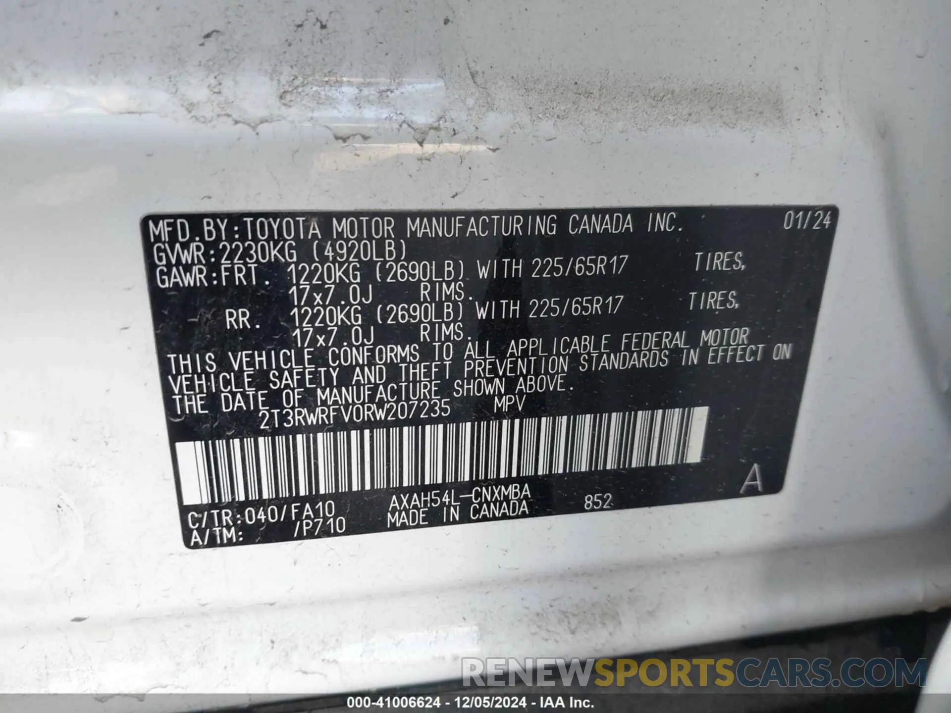 9 Photograph of a damaged car 2T3RWRFV0RW207235 TOYOTA RAV4 HYBRID 2024