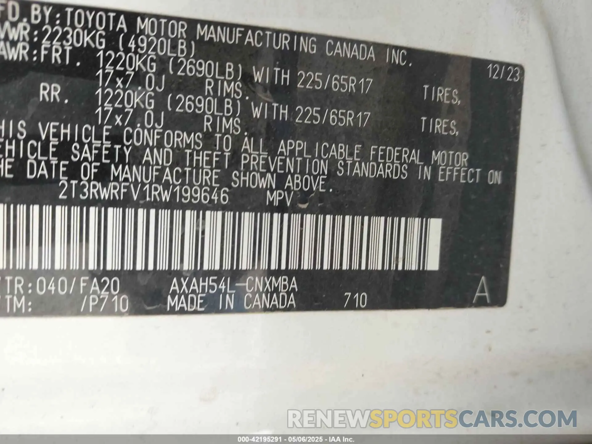 9 Photograph of a damaged car 2T3RWRFV1RW199646 TOYOTA RAV4 HYBRID 2024