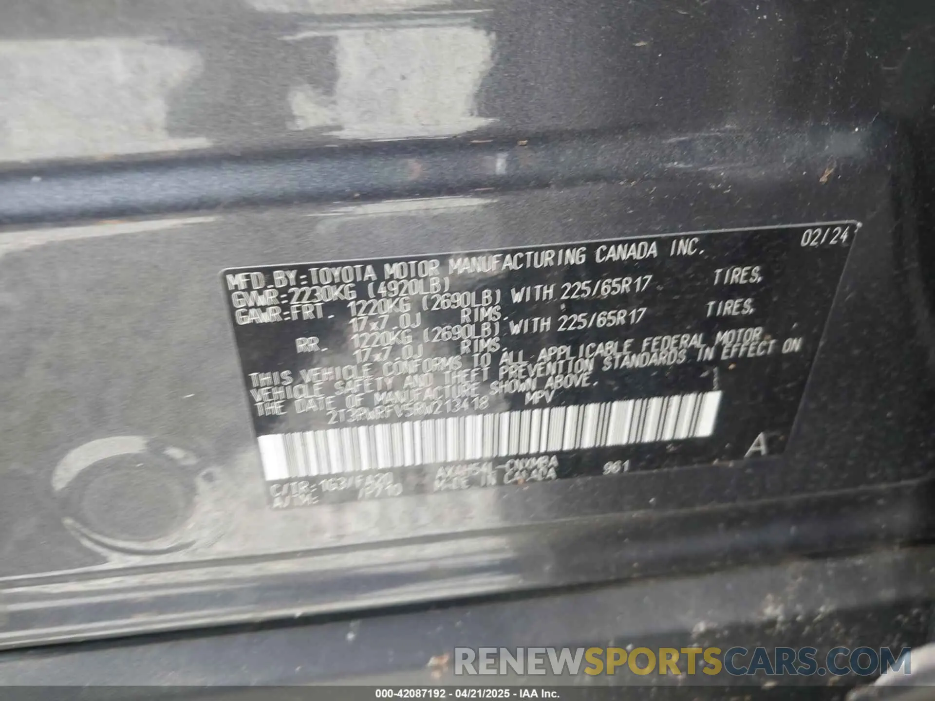9 Photograph of a damaged car 2T3RWRFV5RW213418 TOYOTA RAV4 HYBRID 2024