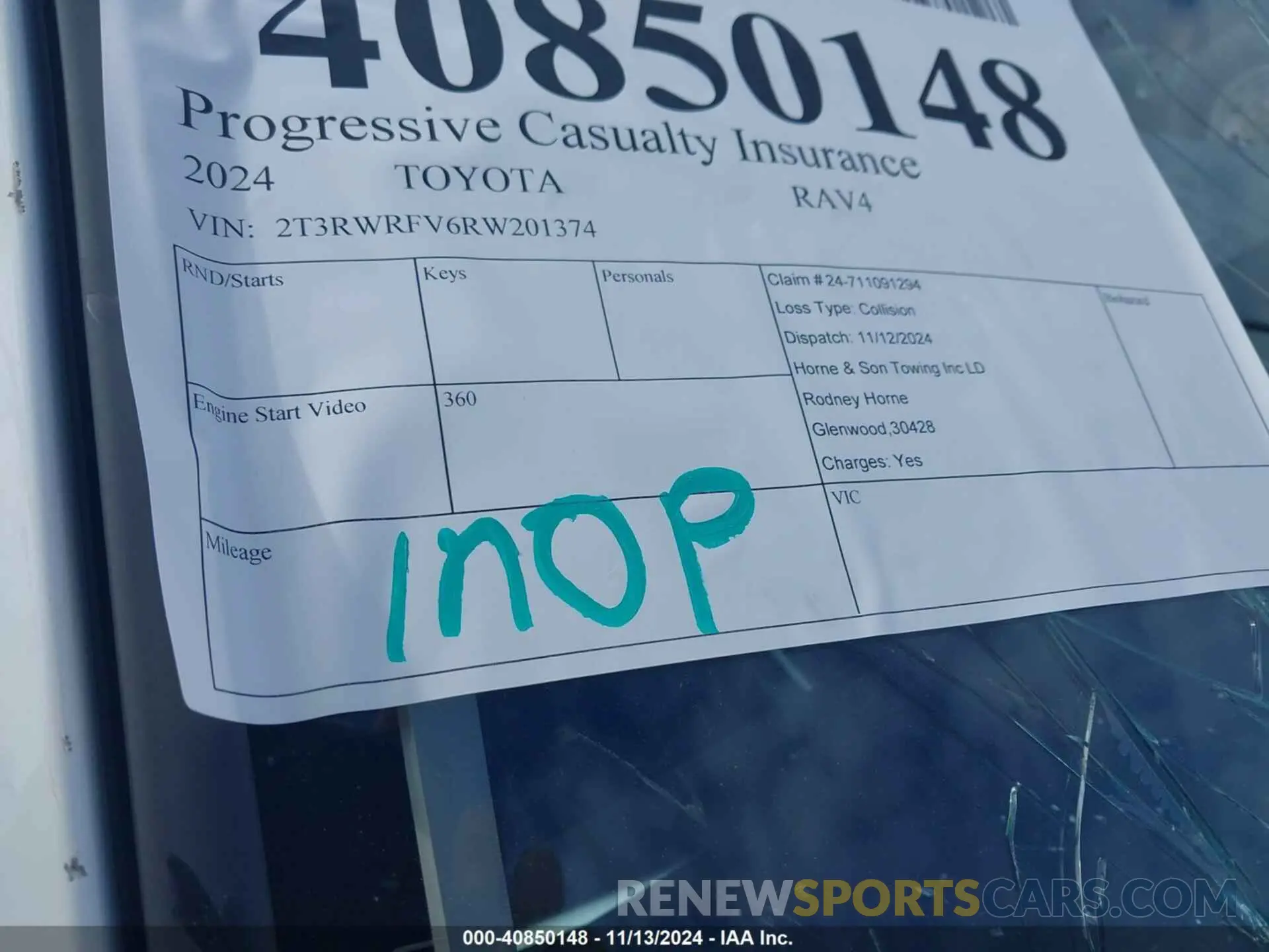 7 Photograph of a damaged car 2T3RWRFV6RW201374 TOYOTA RAV4 HYBRID 2024