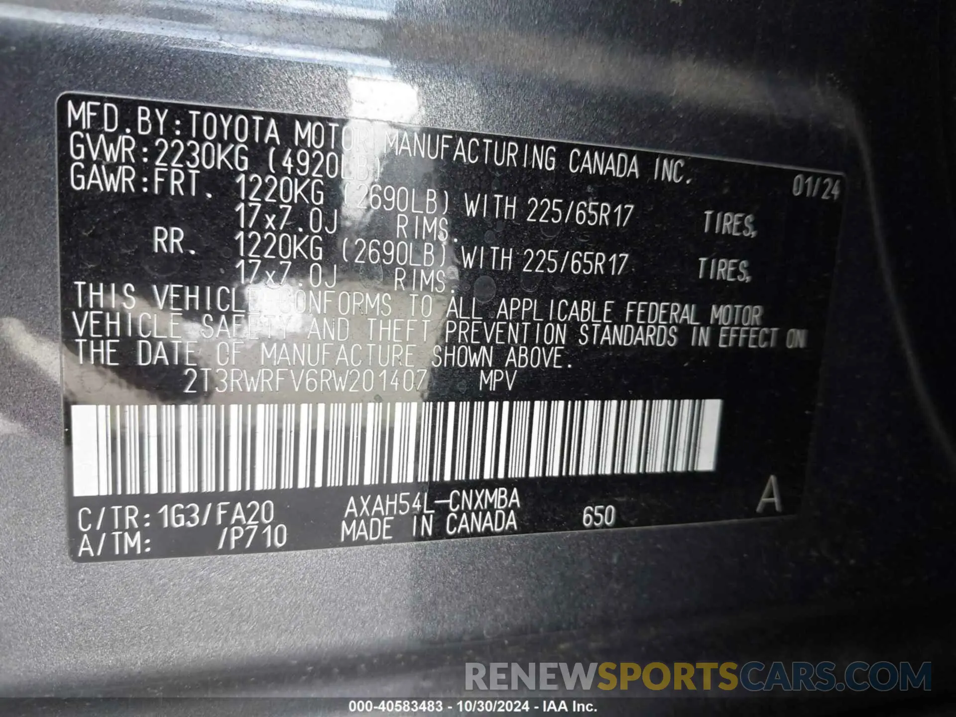 9 Photograph of a damaged car 2T3RWRFV6RW201407 TOYOTA RAV4 HYBRID 2024