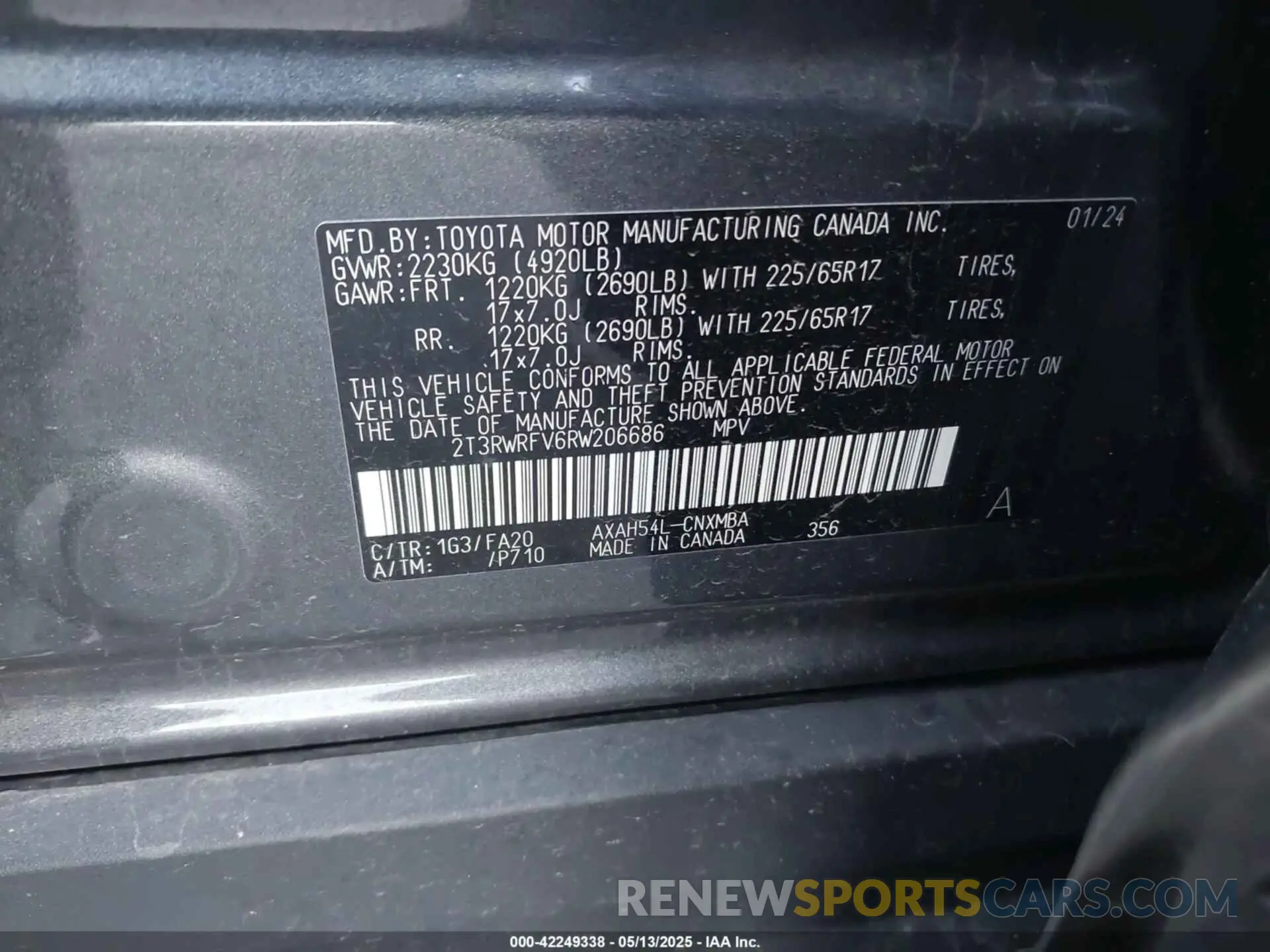 9 Photograph of a damaged car 2T3RWRFV6RW206686 TOYOTA RAV4 HYBRID 2024